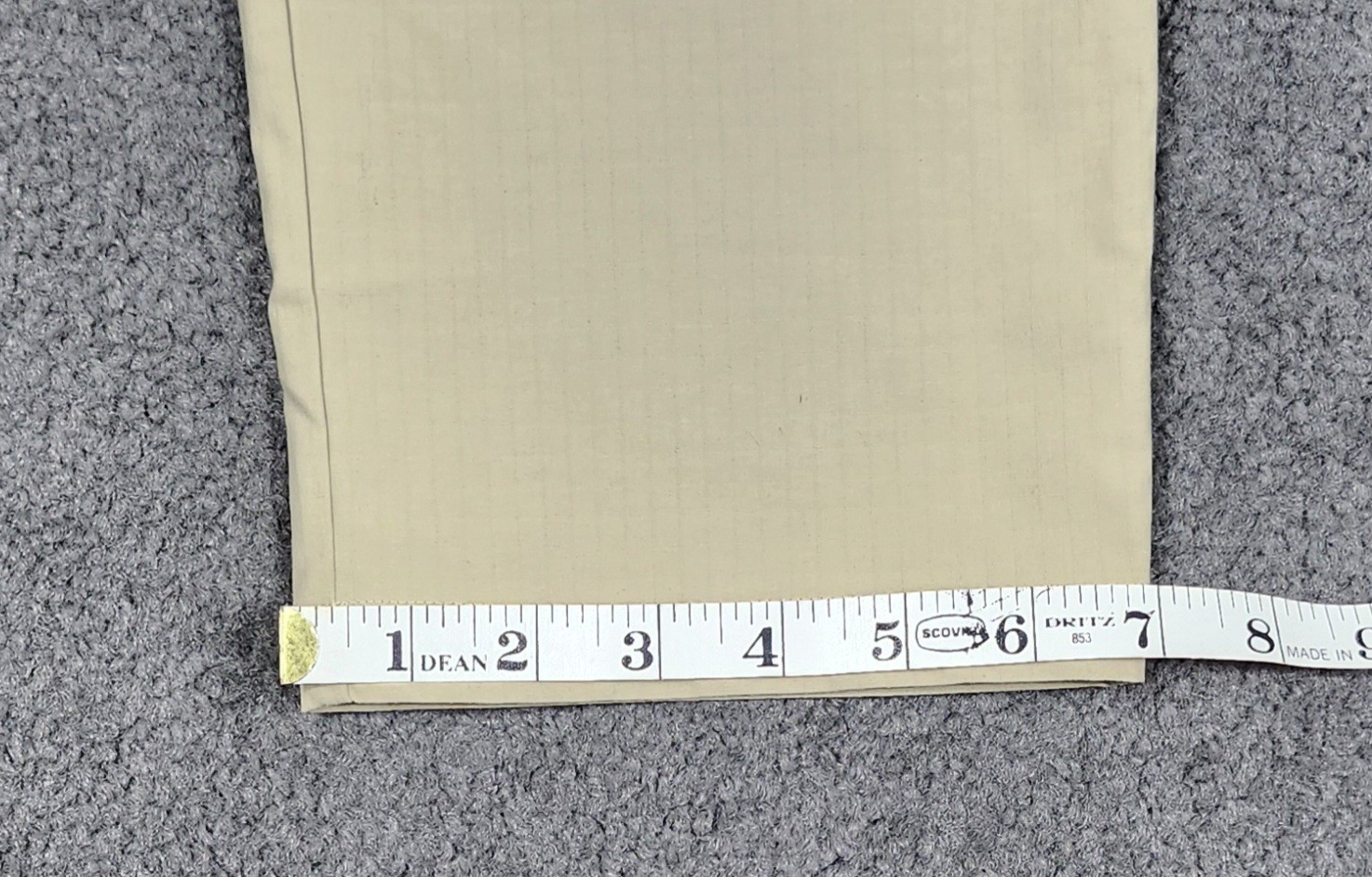 Men’s Jogger Pants L Beige Ripstop Nylon Lightweight All In Motion Zip Pocket