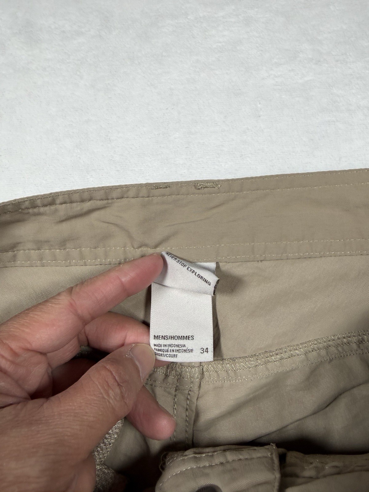 The North Face Pants Nylon Poly Hiking Outdoor Mens 34 X 29 Beige Khaki
