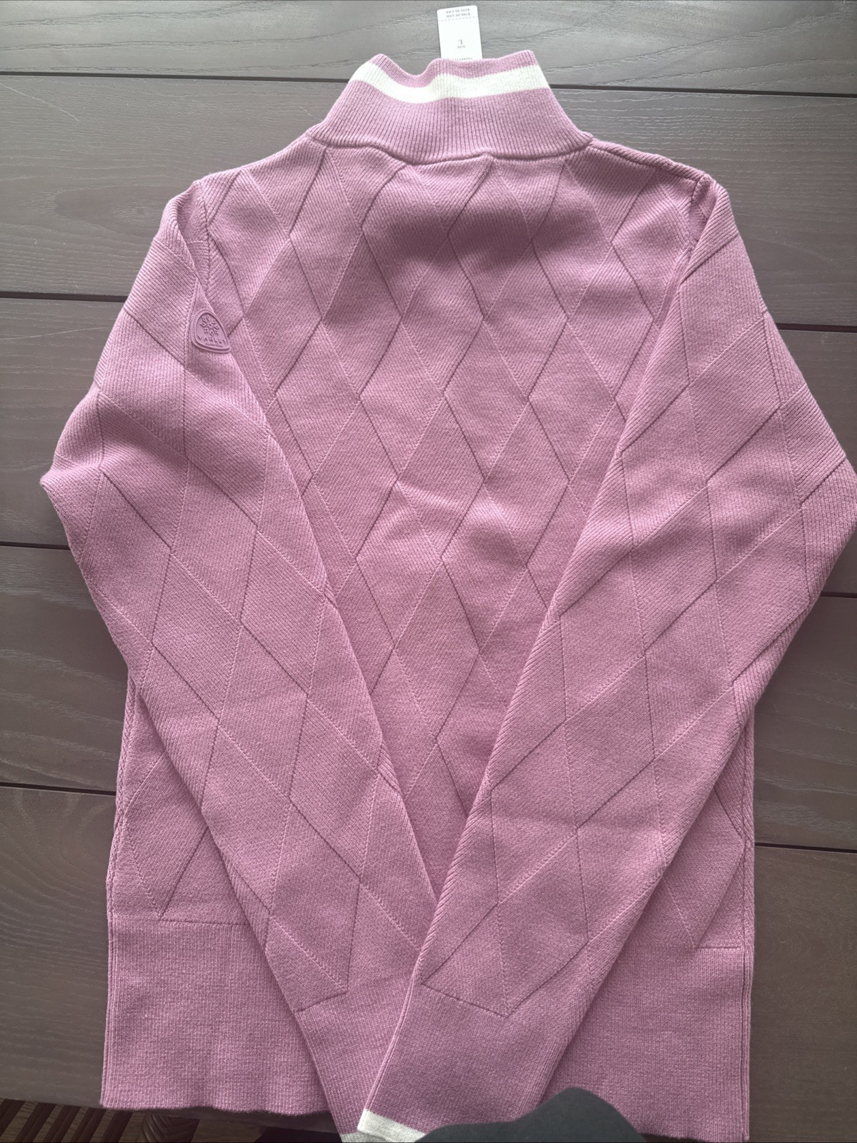 Varley Barthe Zip Through Knit Jacket Size L NWT Mauve Orchid