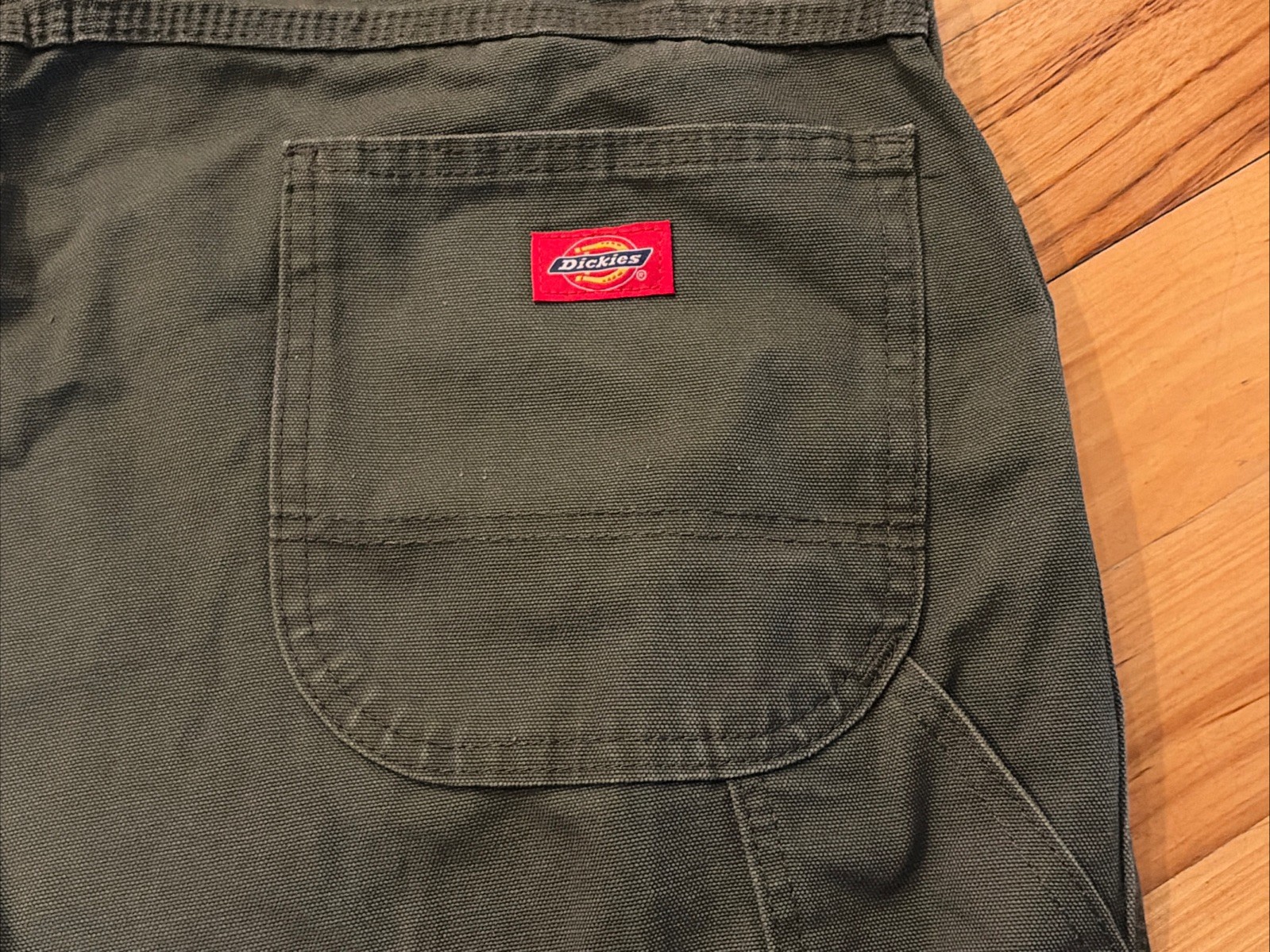 Dickies Carpenter Pants Mens 42 x 30 Green Relaxed Fit Work Canvas Hammer Loop