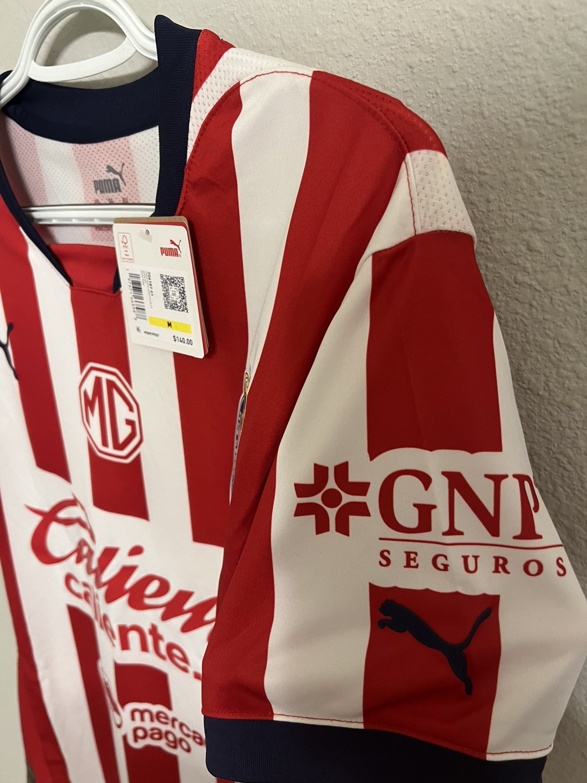 Puma Men’s M Red White Chivas Home Player’s Version Jersey 24-25