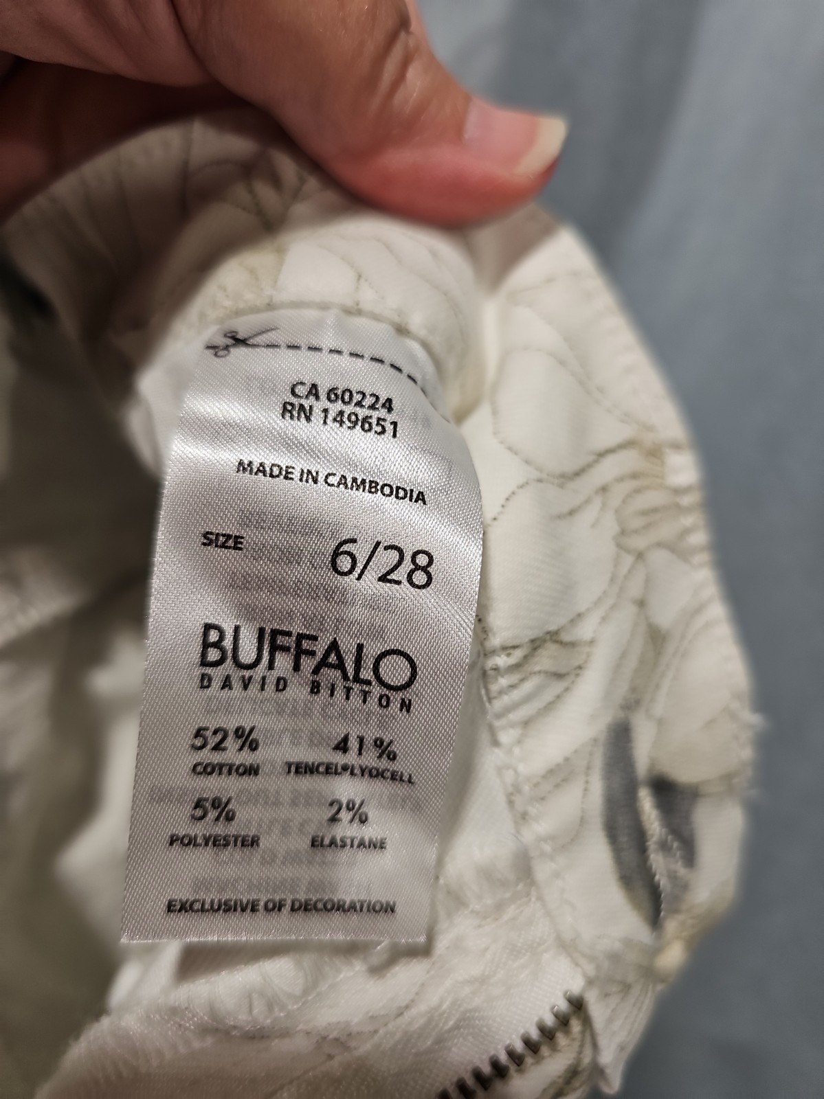NWOT Womens Buffalo David Bitton Havana High Rise Stretch Ankle Skinny Size 6/28