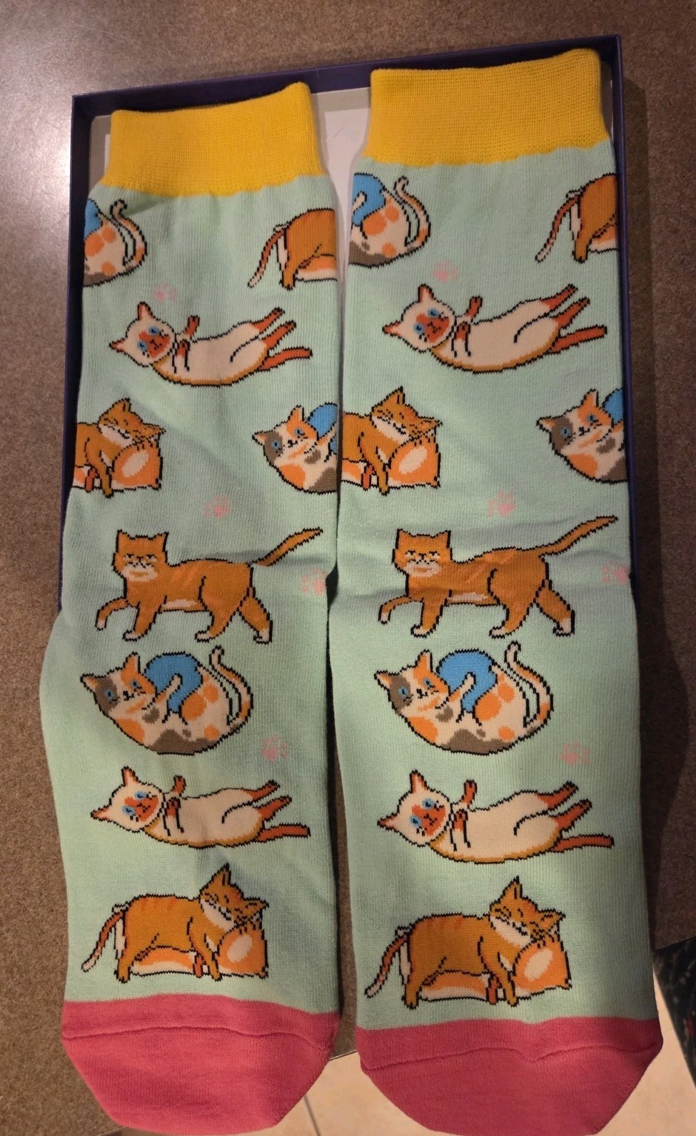 Unisex Funny “Adulting” Cat Socks, One Pair (boxed)