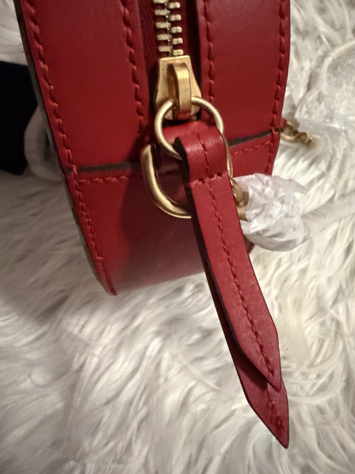 Gucci Beige GG Supreme Blooms Crossbody Chain Strap