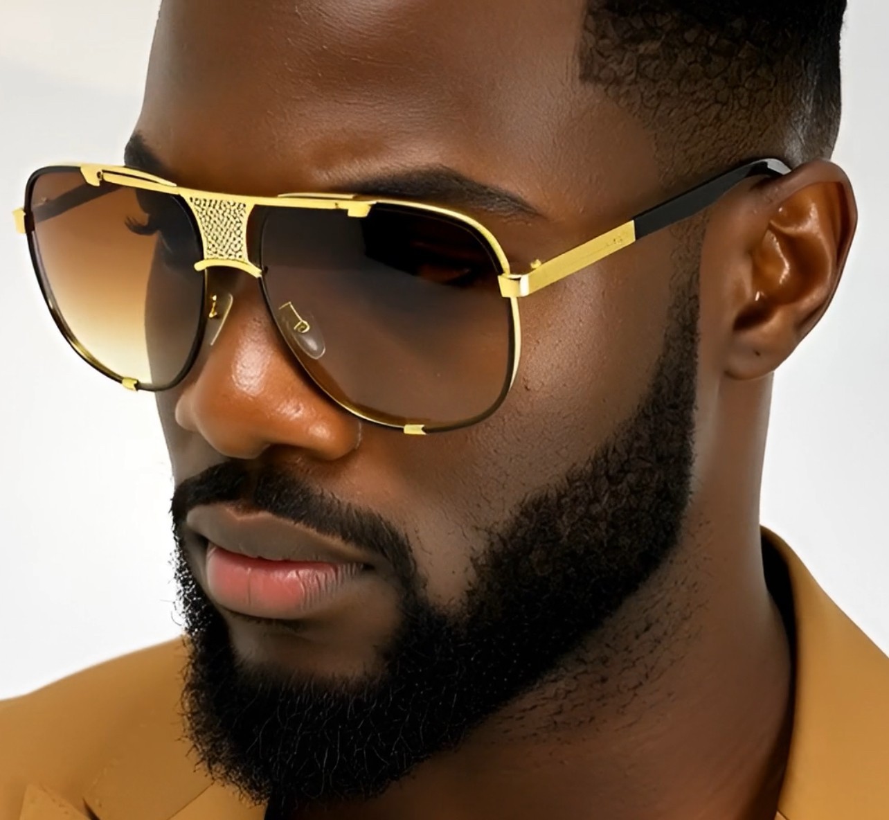 Luxury Sun Glasses Outdoor Driving Retro Black Gradient Lens Classic Eye Glasses