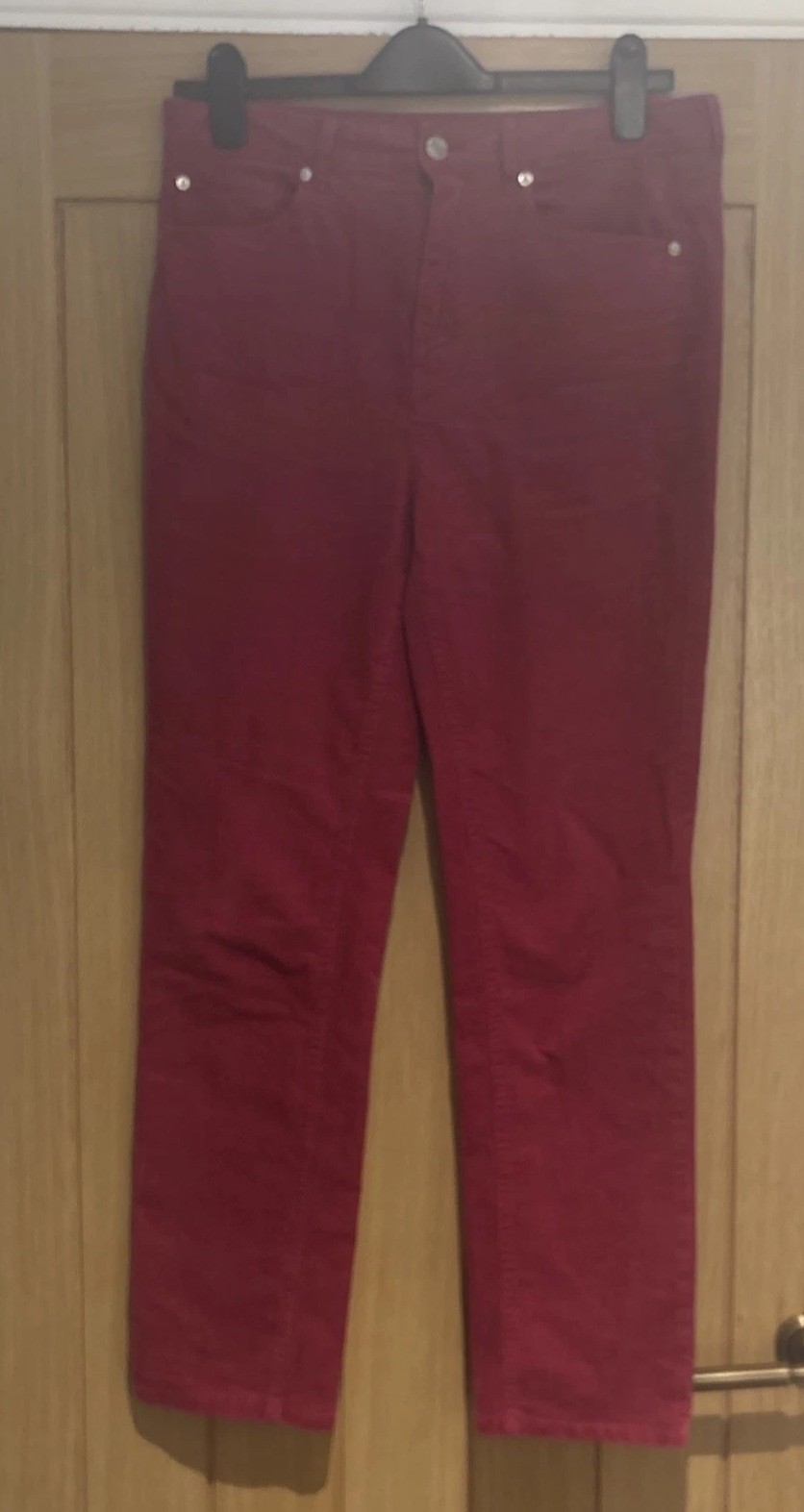 M&S Collection cords Ladies Size 12 (27in) Red Straight cords excellent