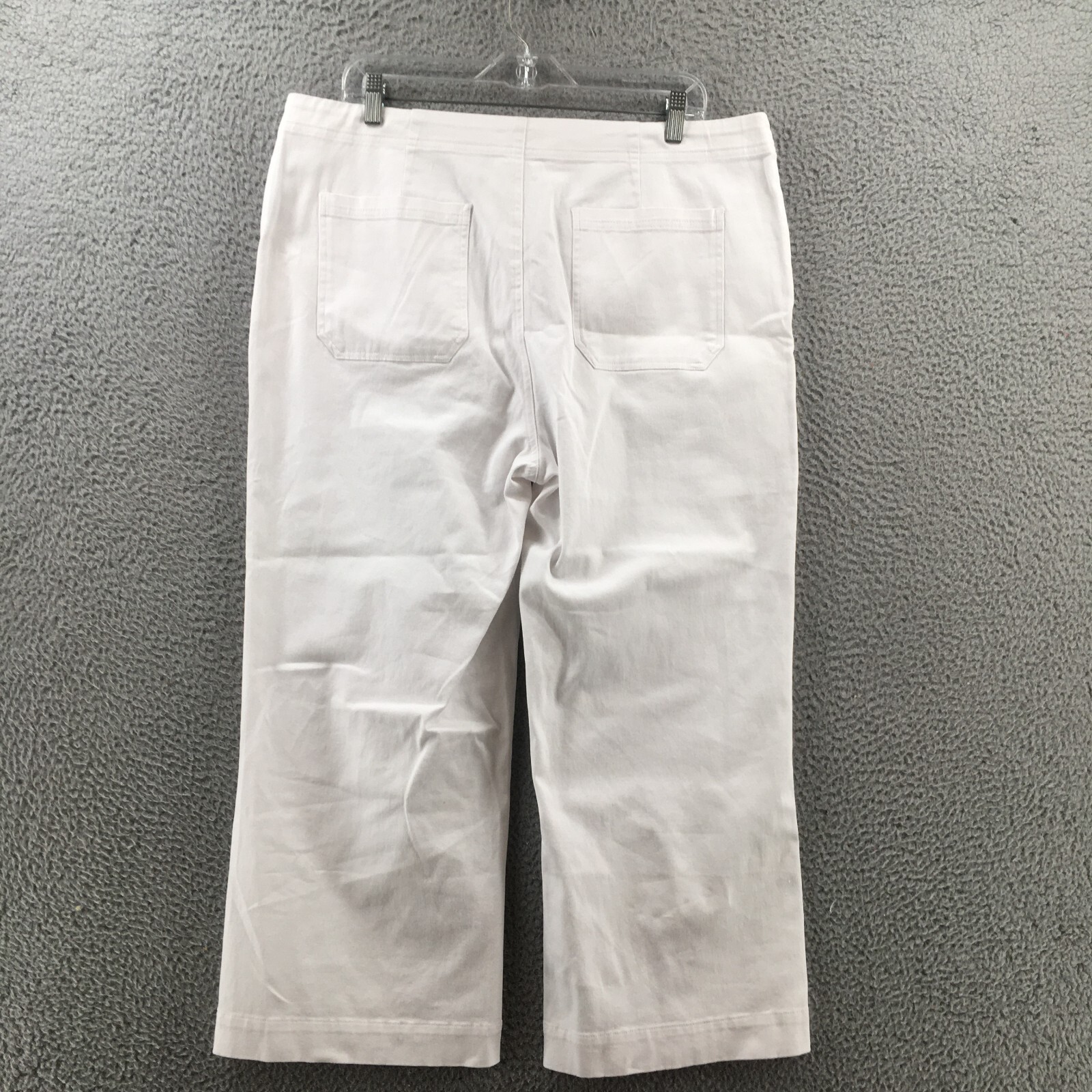 89th+Madison Straight Leg Pants Womens 16 White Zip Fly Button Front Casual NEW