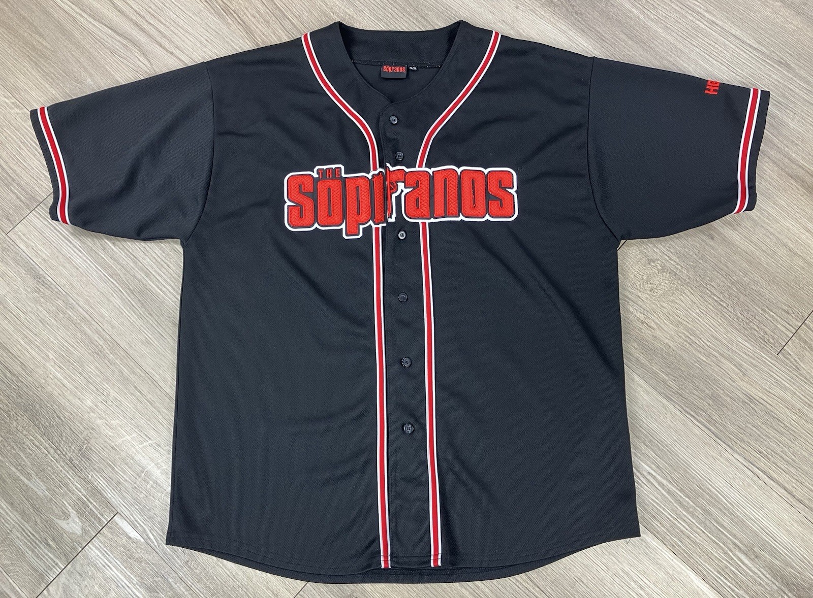 Vintage 90s The Sopranos Tony #1 Black Baseball Jersey Size XL HBO Exclusive