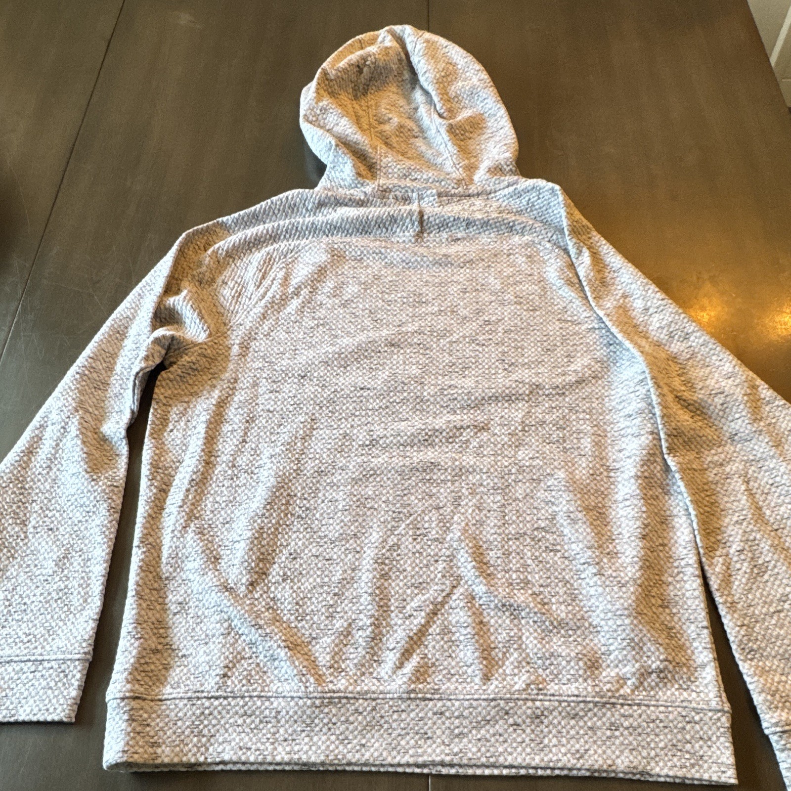 All in Motion Men’s Gray Textured Pullover Hoodie Pockets Long Sleeve M