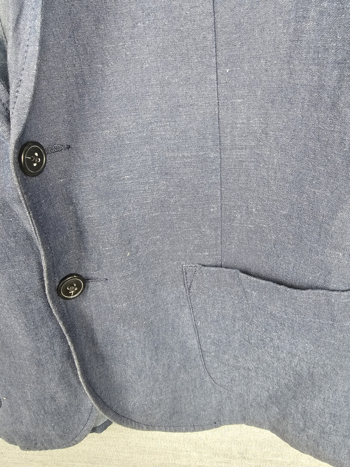 GAP Linen Cotton Blend Brunson Blazer Butterfly Lined Navy Size M Medium
