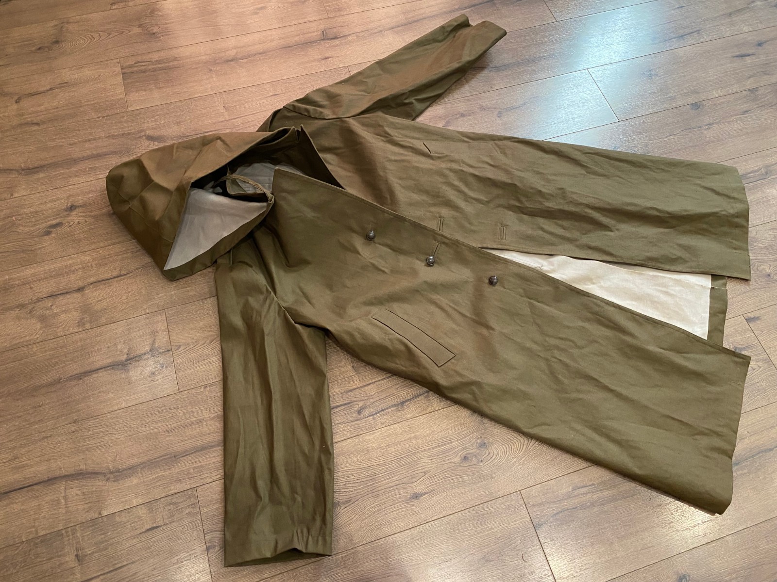 ALBANIA OFFICER LONG RAIN COAT JACKET TUNIC COMMUNIST ERA #529