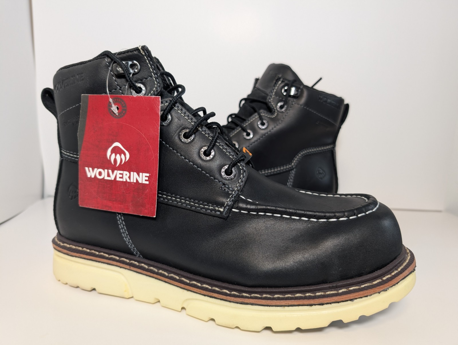 NEW Wolverine Men’s I-90 DuraShocks sz 10.5M Moc-Toe 6″ Industrial Safety Boot