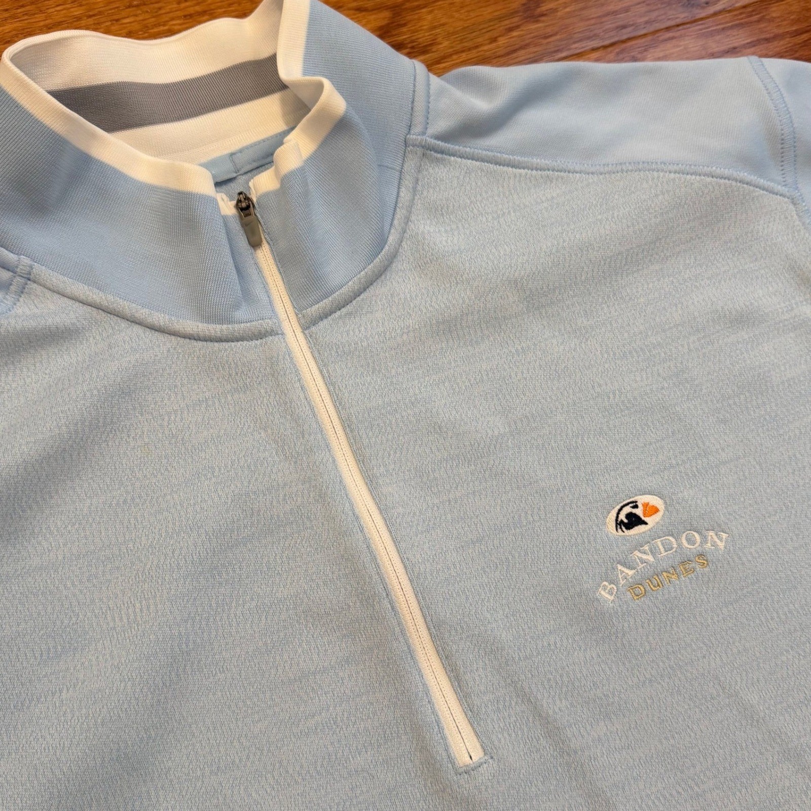 Nike Golf Bandon Dunes Performance 1/4 Zip Pullover Shirt Mens XL Blue Dri-FIT