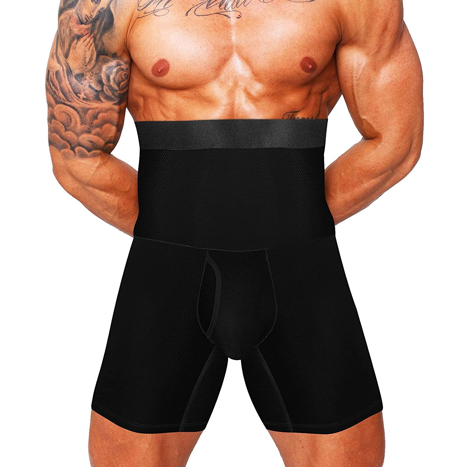 Men’s Tummy Control Shapewear High Waist Slimming Body Shaper Girdle Boxer Brief
