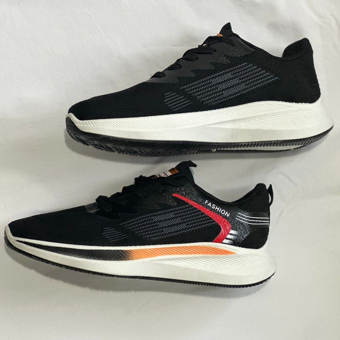 Running Outdoor men’s black-orange Shoes Lightweight Sneakers
