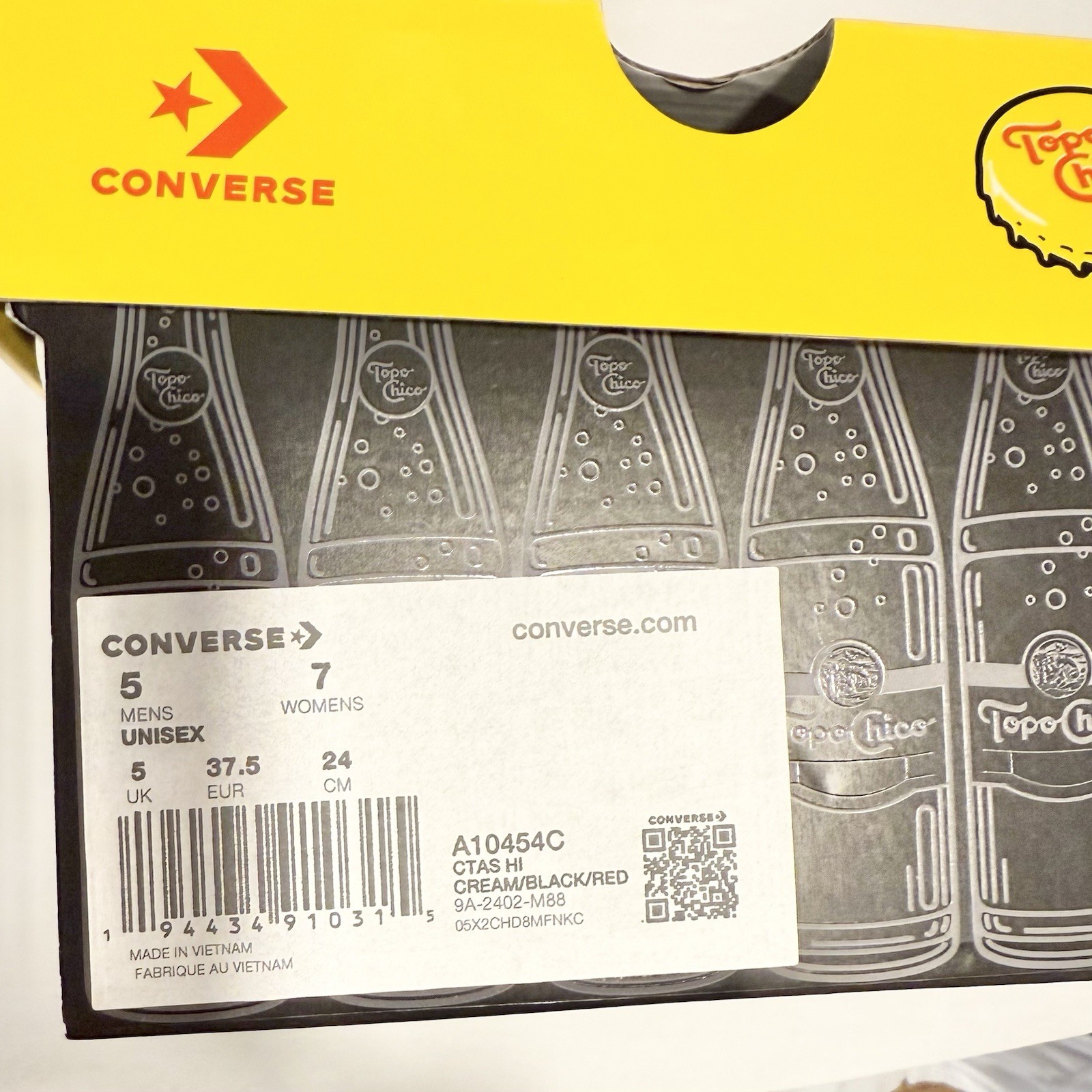 MEN’S CONVERSE x Topo Chico Chuck Star Shoes A10454C Men 5, Women 7 New In Box