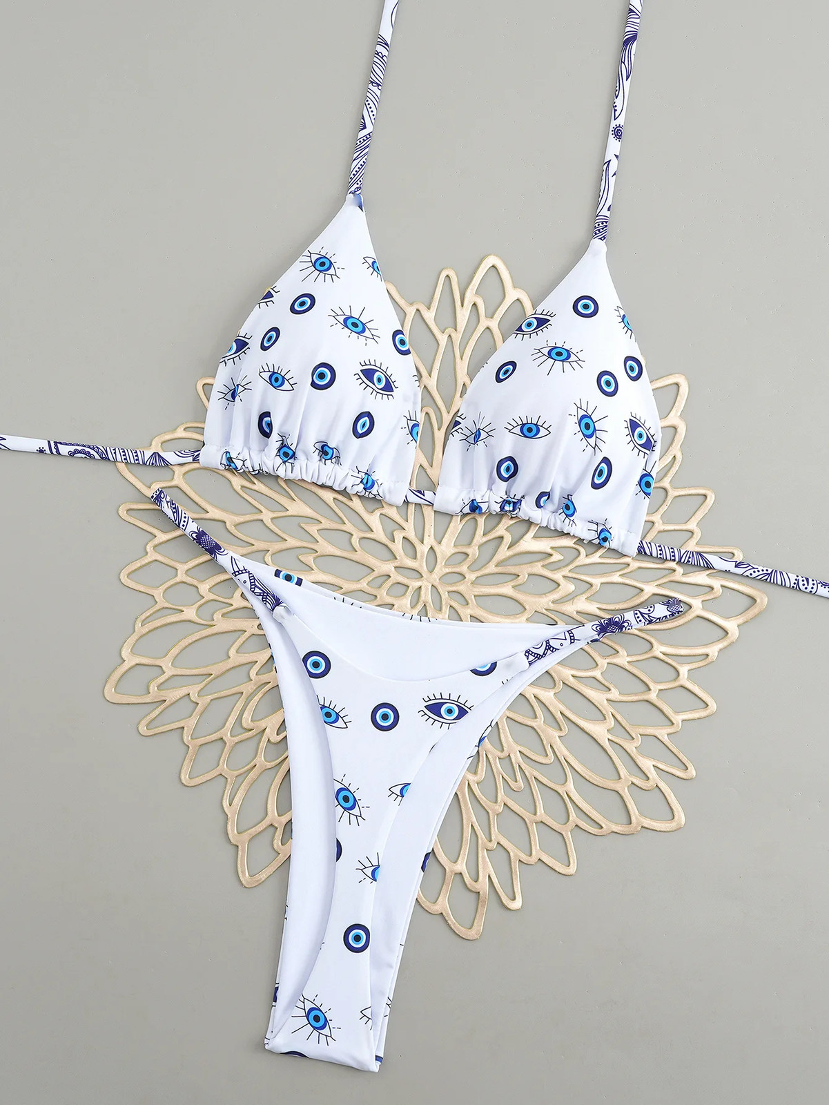 Womens Sexy Leopard String Bikini Push Up Brazilian Swimwear Thong Bathing Suits