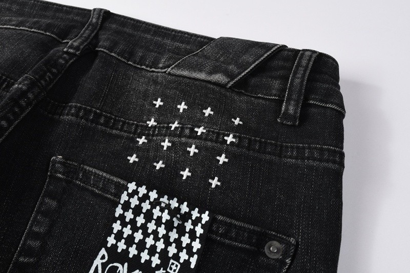 ksubi jeans men Black ripped embroidered jeans 3052 size28to40