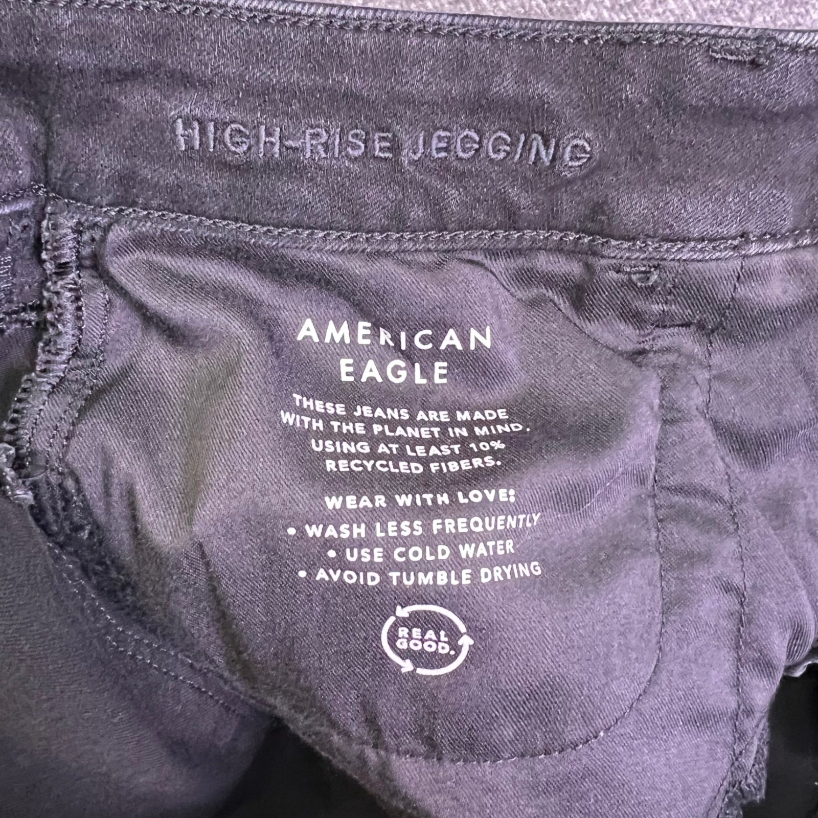 American Eagle Jeans Womens 12 W32 Grunge High-Rise Jegging Skinny Dream Stretch