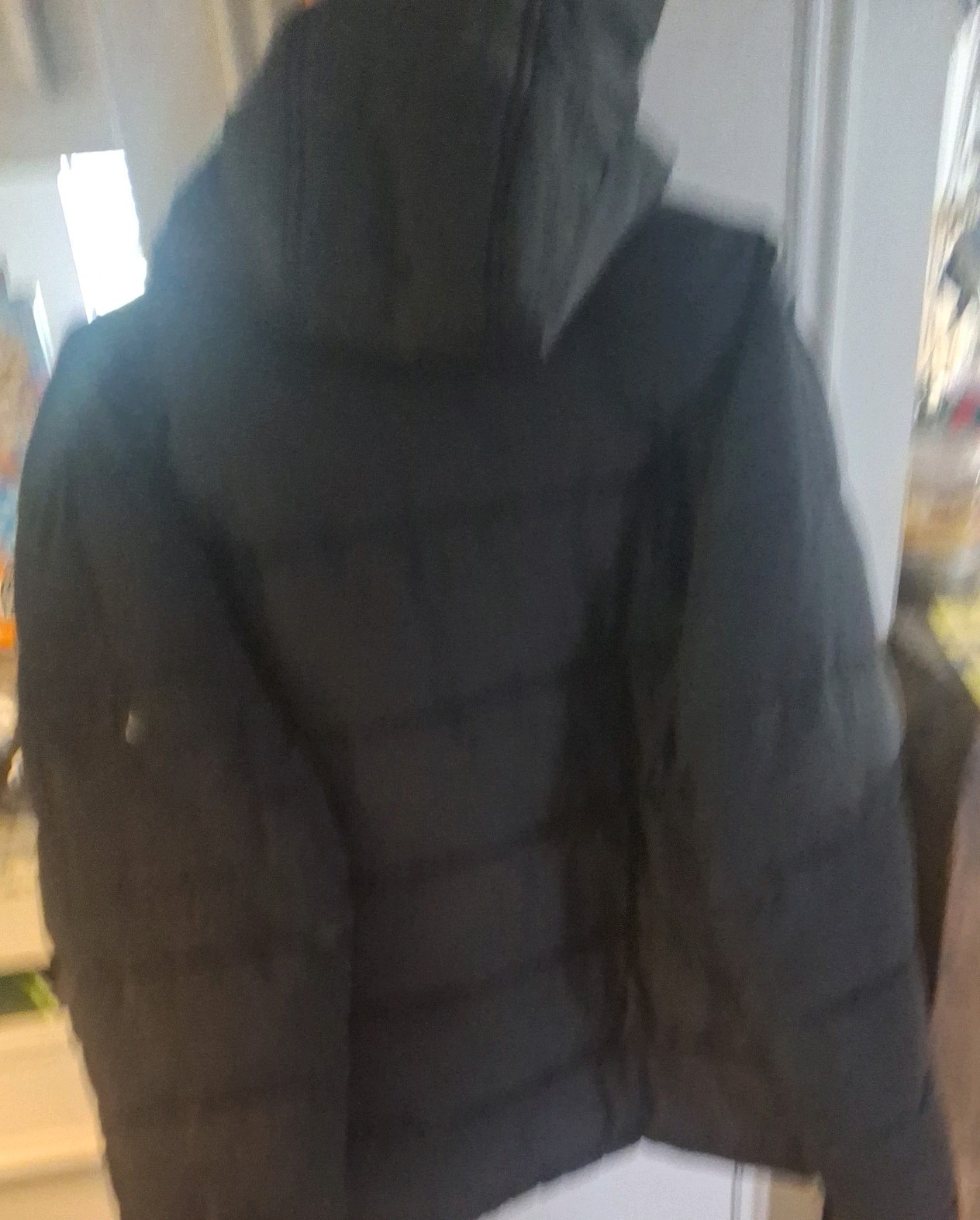 Calvin Klein Men’s Black Puffer Jacket Hooded Size L Winter Coat Excellent Condi