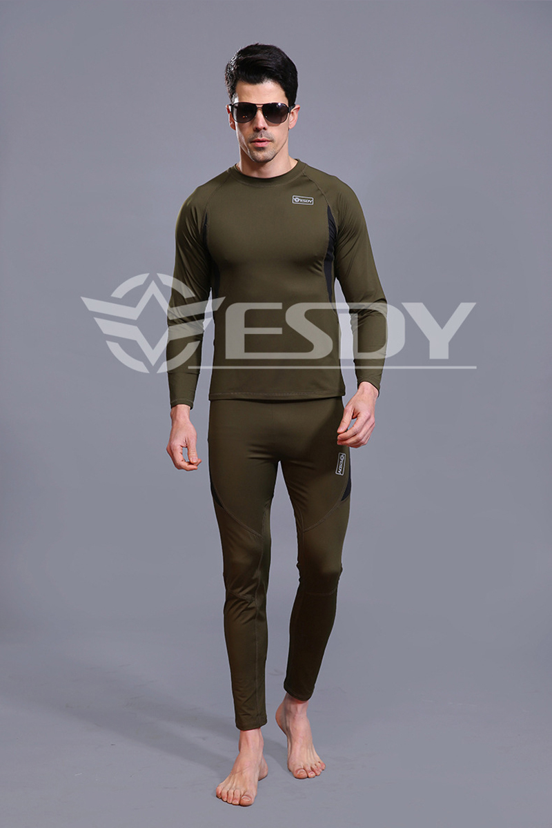 ESDY Thermal Underwear Set For Men Long Johns Soft Fast Dry Top & Bottom Fleece