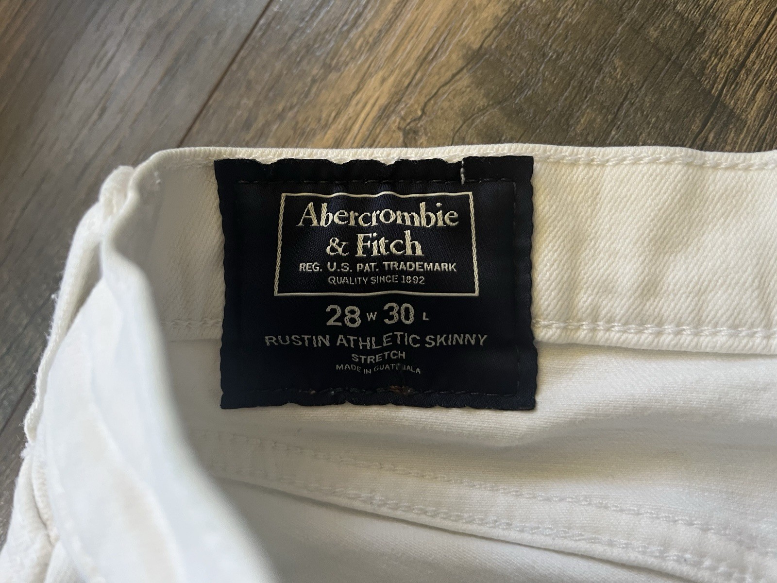 Men’s Abercrombie & Fitch Distressed Rustin Athletic Skinny Stretch Jeans 28×30