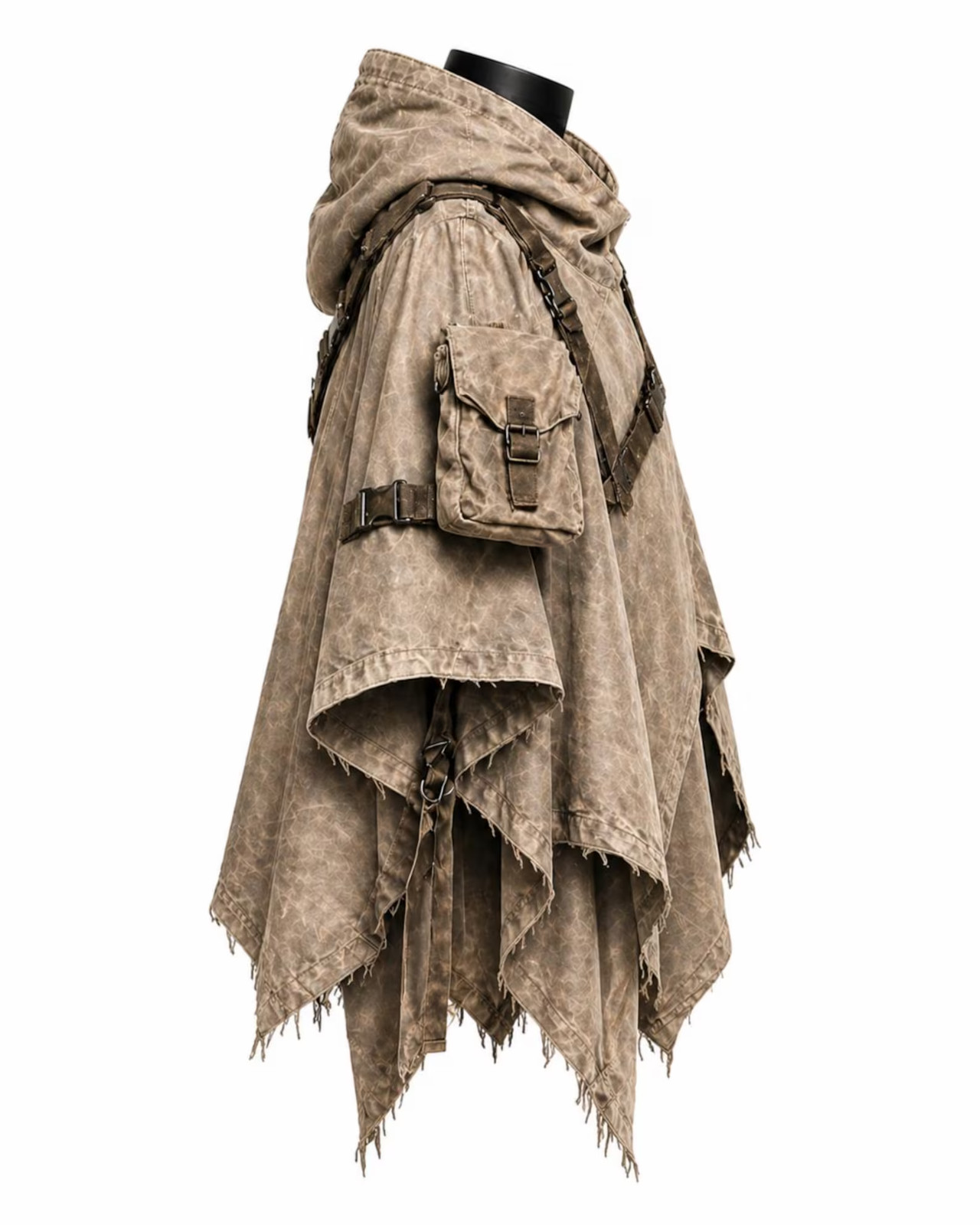 Men’s Hooded Tactical Poncho Cloak | Post Apocalyptic Ranger Cape