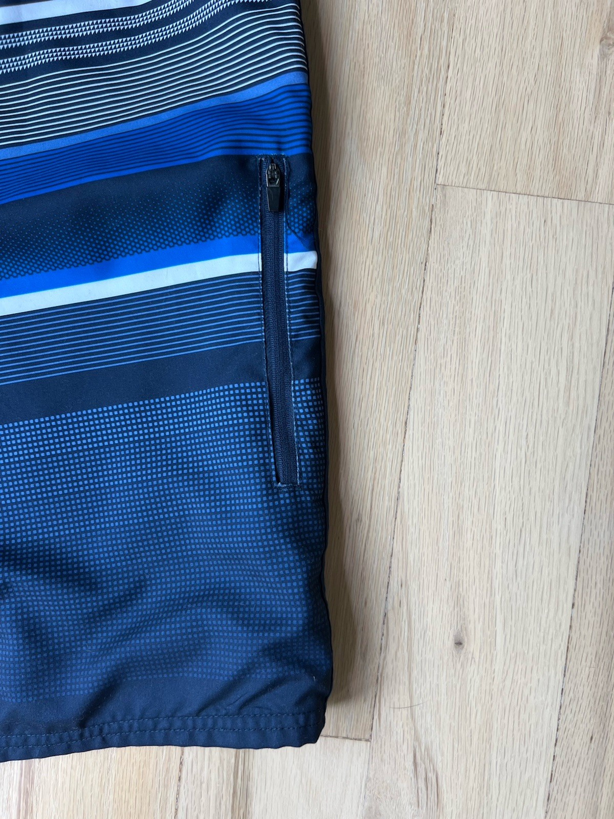OP Ocean Pacific Men’s Size Large (36-38) Surfer Blue Striped Board Swim Shorts