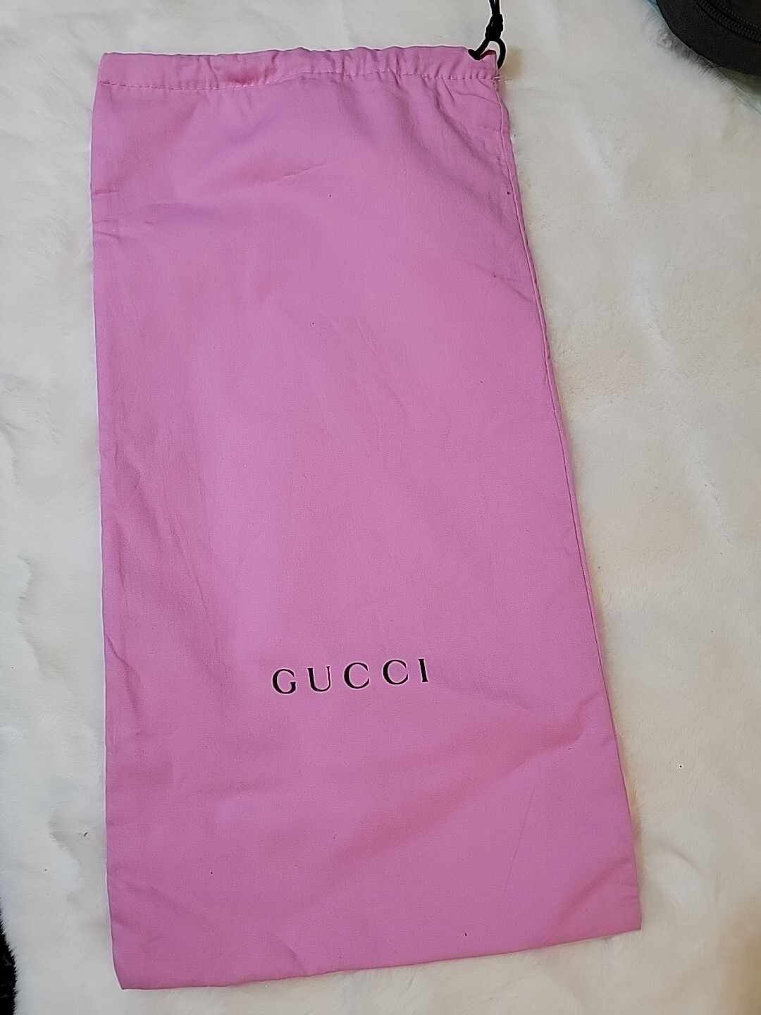 Gucci Storage Dust Bag Pink Drawstring Closure 17.25″×8.75 #01