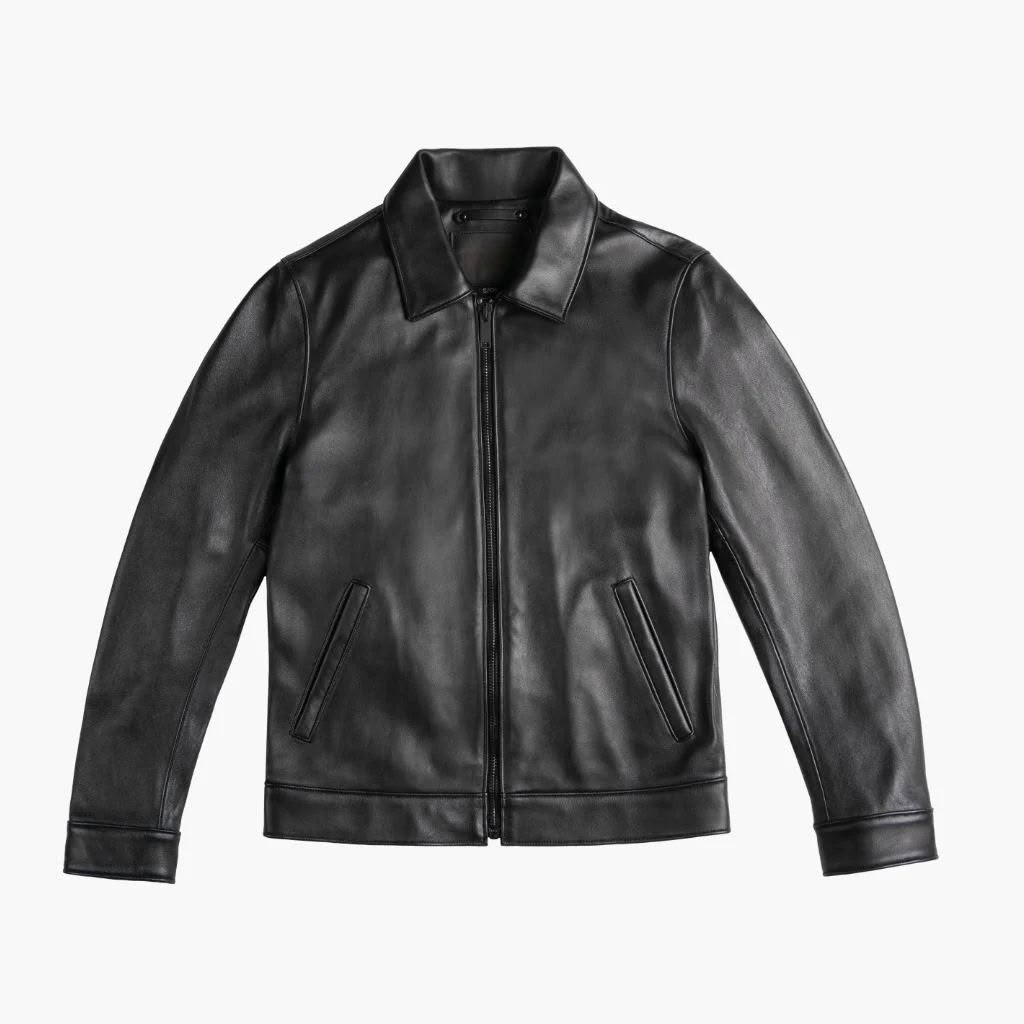 Men’s Classic Black Leather Jacket – Timeless Style & Comfort