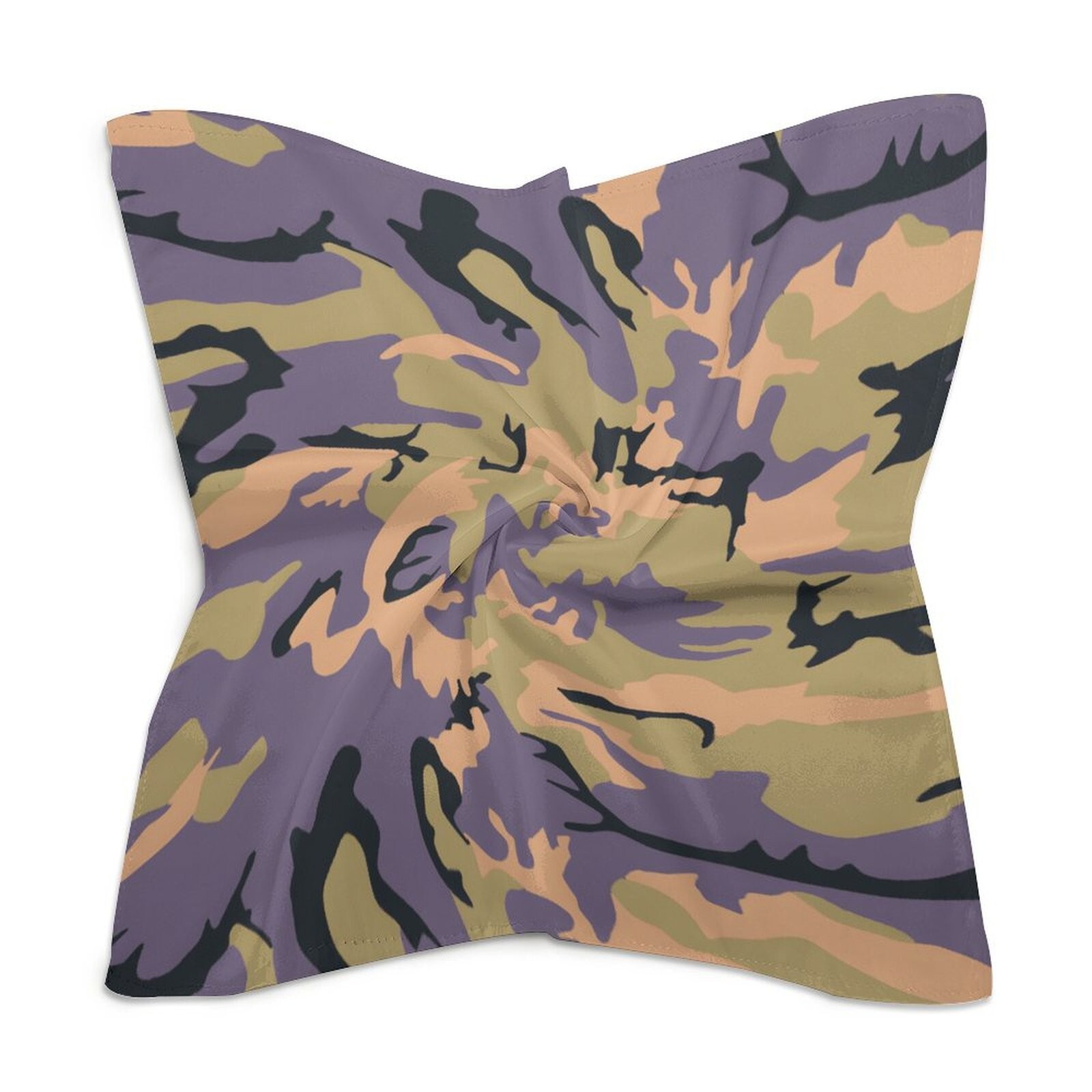 Chilean ERDL 90’s Camouflage print bandana Kerchief Scarf square Faux Silk