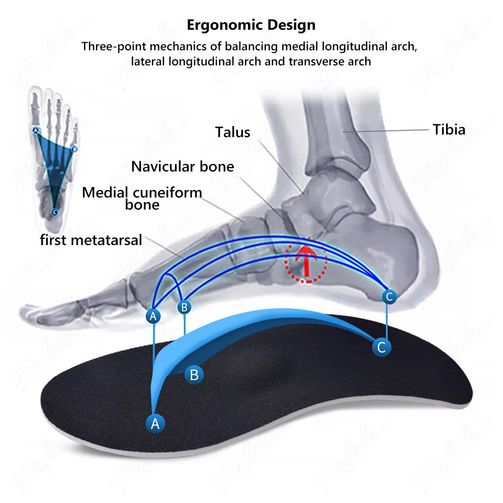 Correction Foot Pain Relief OX Leg Inner Sole for Shoes Arch Support Insole for