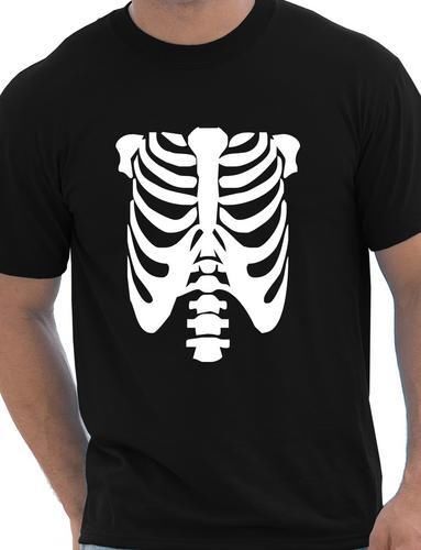 Skeleton Mens T-Shirt Fancy Dress Halloween Funny Birthday Gift Size S-XXL