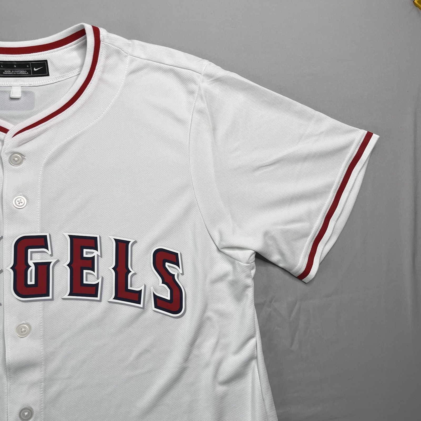 Nike Los Angeles Anaheim Angels Baseball Jersey Mens Large White MLB Blank Back