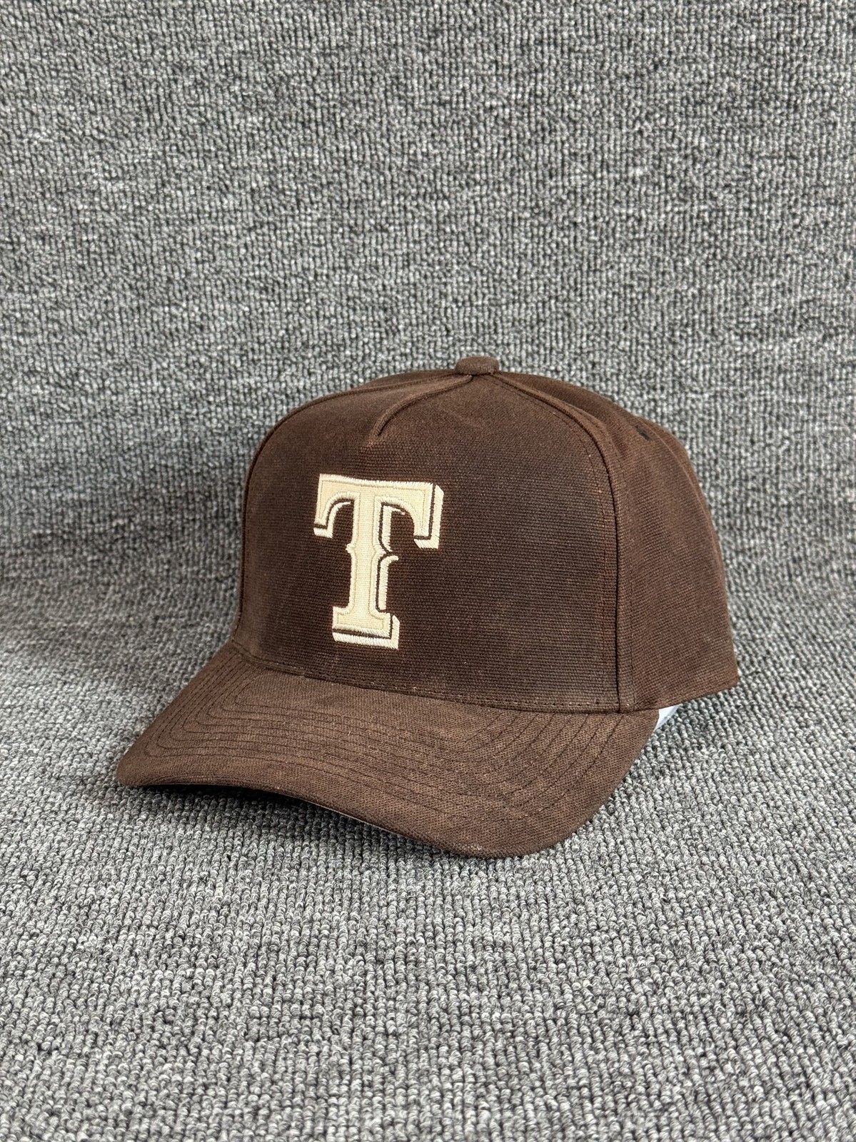 Mitchell & Ness Texas Rangers Snapback Brown Curved Brim Hat Retro