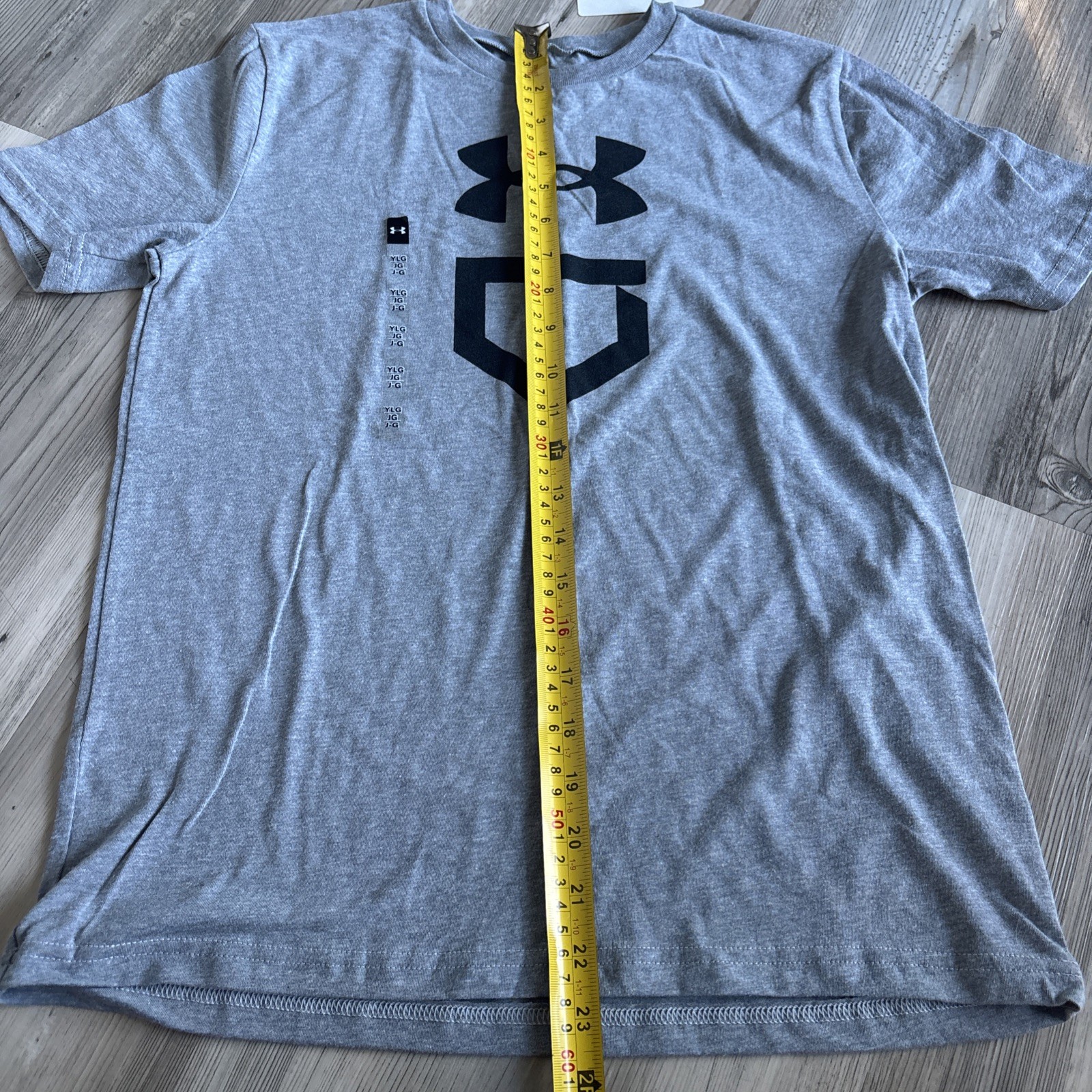 Under Armour Boys Baseball Plate Short Sleeve T-Shirt Grey Size YLG N