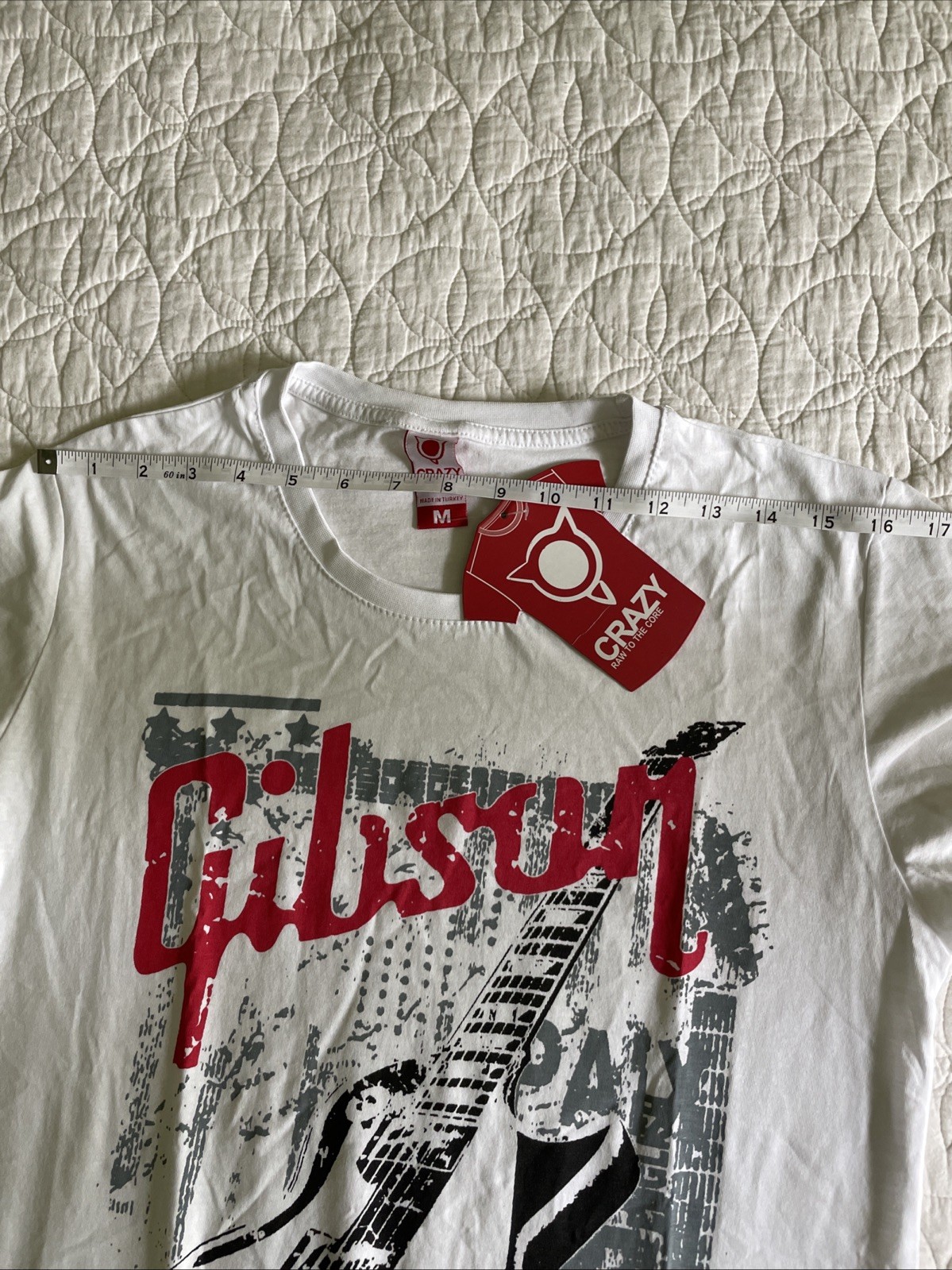 Gibson Logo & Les Paul Guitar Graphic Cool T-Shirt Rock n Roll Music Youth