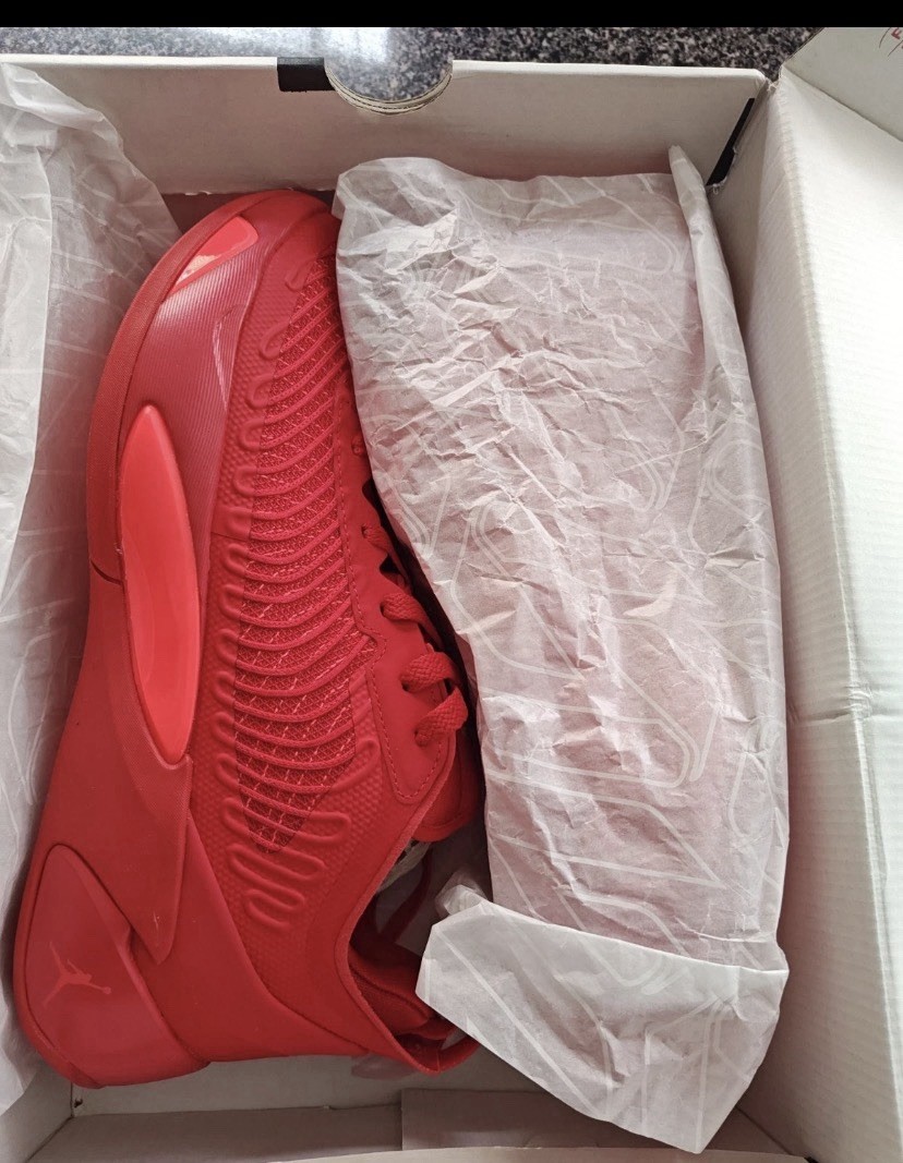 Jordan Luka 1 White Fire Red “for the love” Basketball Shoes Size 11 NEW IN BOX