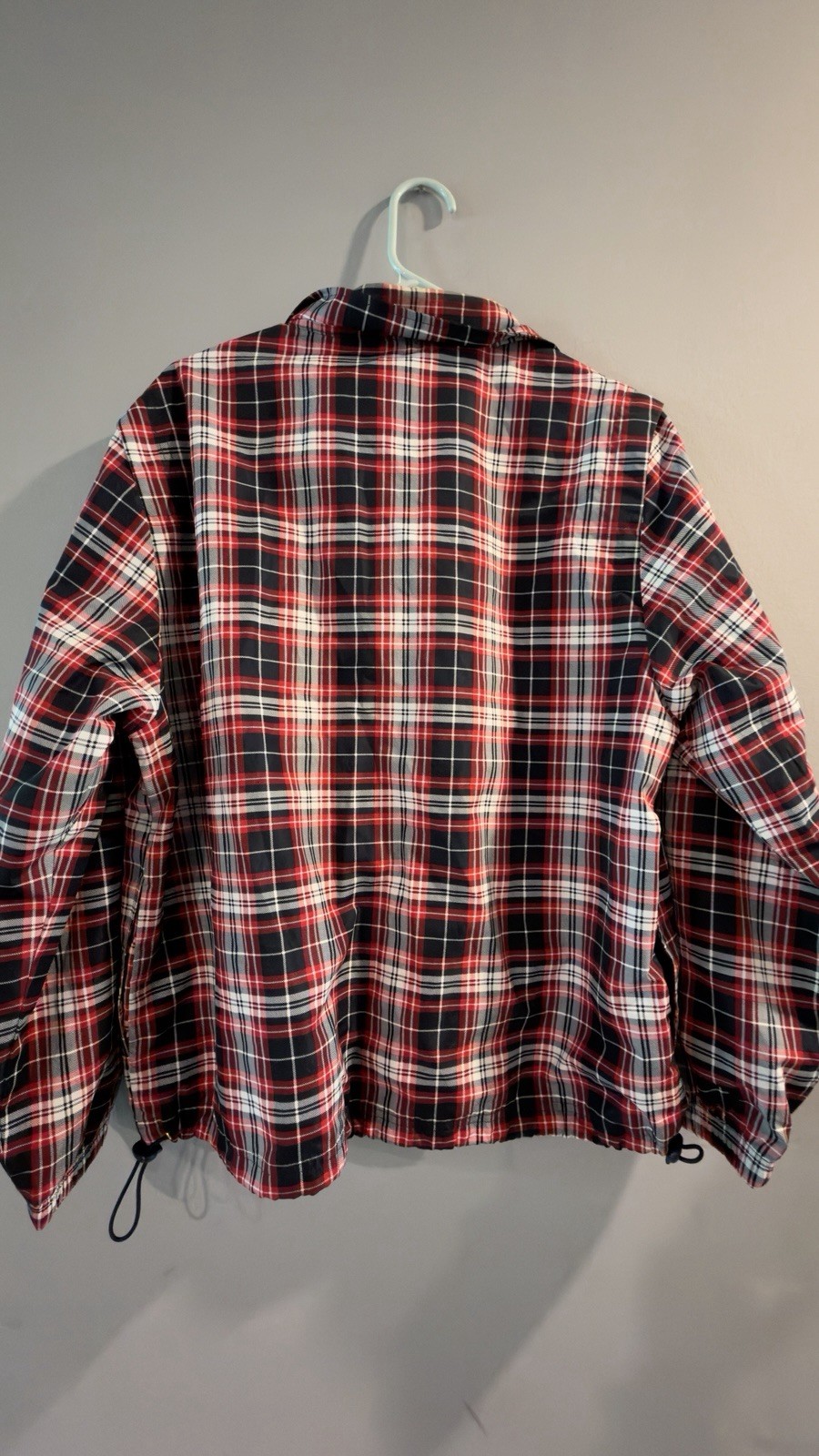 Catalina Men’s Plaid Full Zip Lined Jacket Red/Black/White Size L