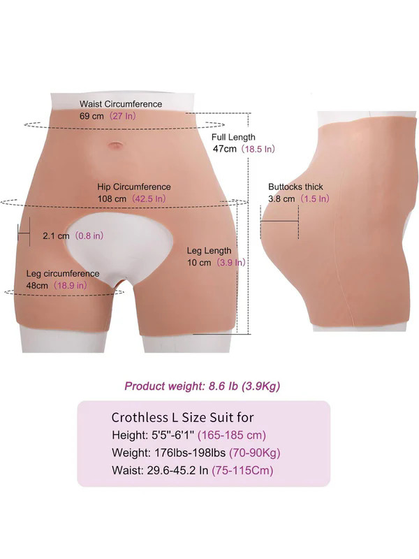 Silicone Hips Pants Plump Buttocks Sexy Silicone Buttocks Hip Up Enhanced panty