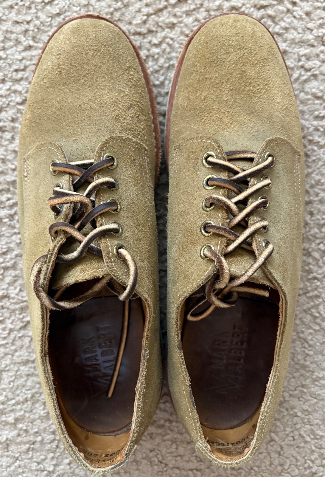 Mark Albert Roughout Derby Goodyear Welted Leather Boots Vibram 9.5 D Huckberry