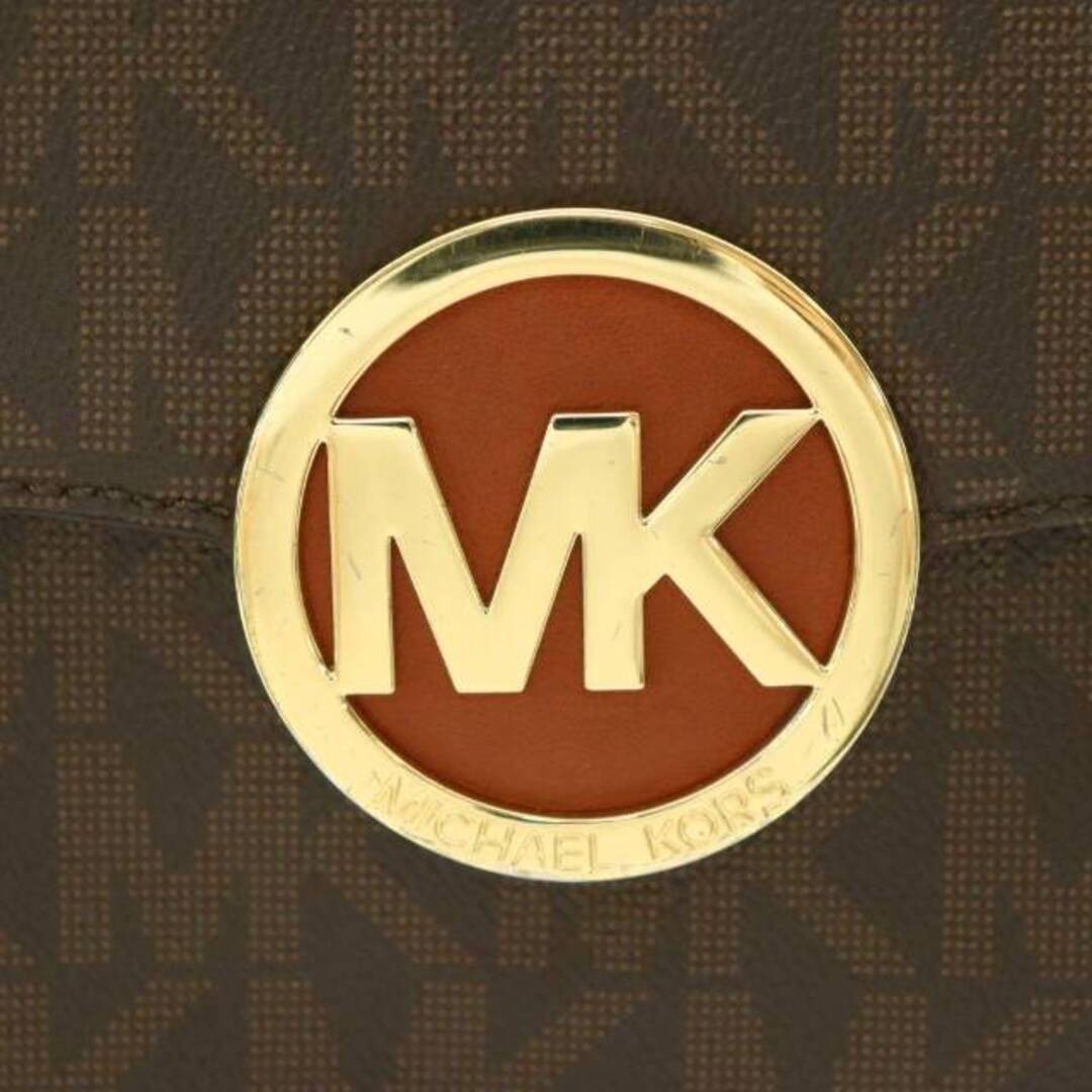 Michael Kors Shoulder Bag Total Pattern Logo Brown Gold Color BB Used 295da445d1