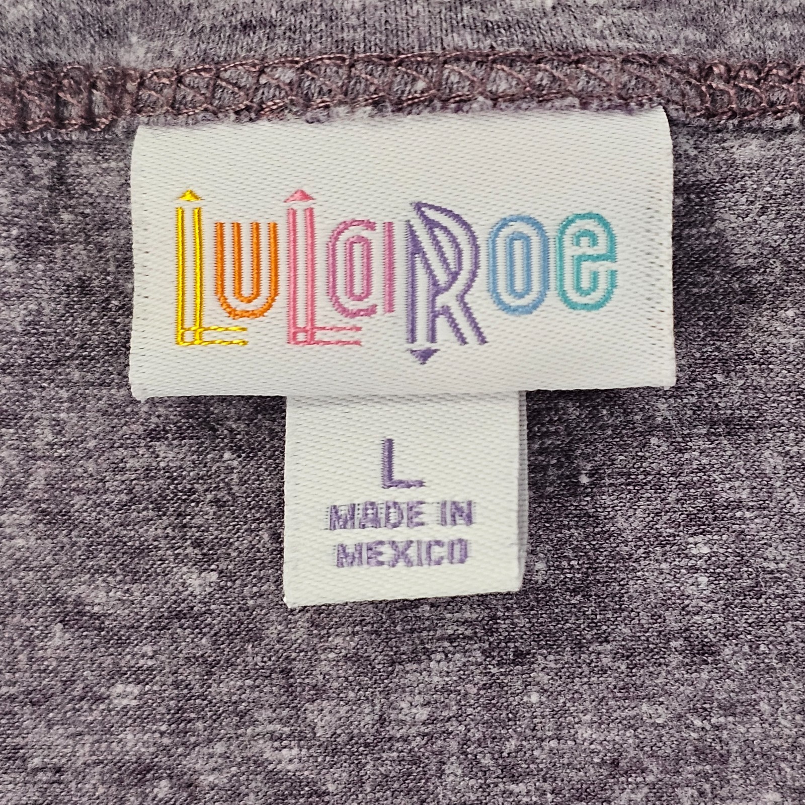 LuLaRoe Purple Short Sleeve Polyester Blend T-Shirt Women’s L