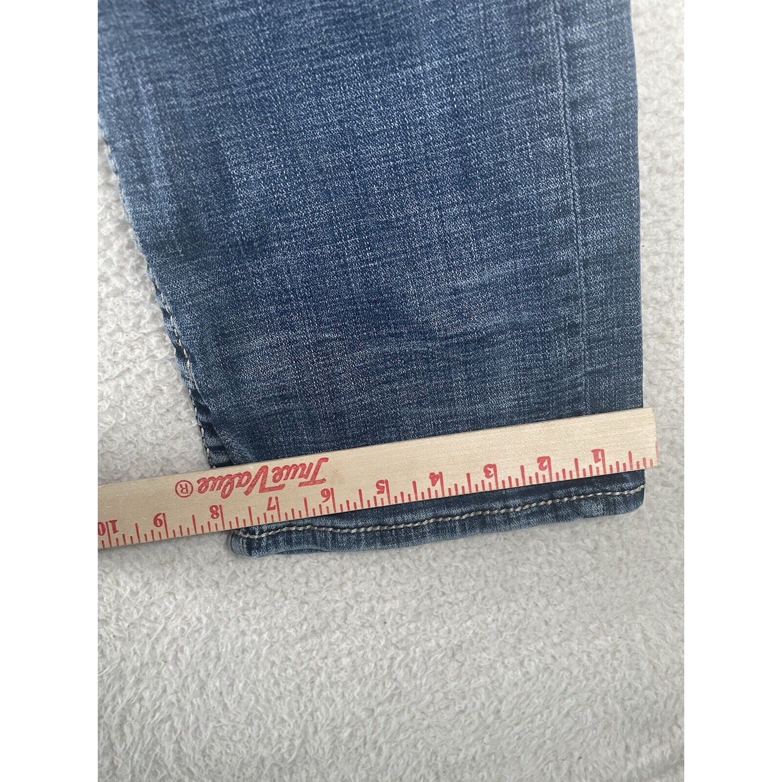 Salvage Buckle Mayhem Jeans Mens 29R 30×30 Blue Denim Distressed Boot Cut Y2K