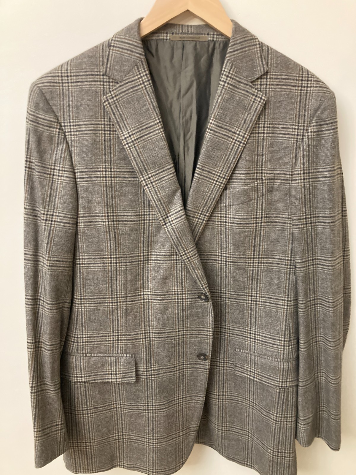 VGUC Ermenegildo Zegna Sport Coat Neutrals Wool/Cashmere IT54/52