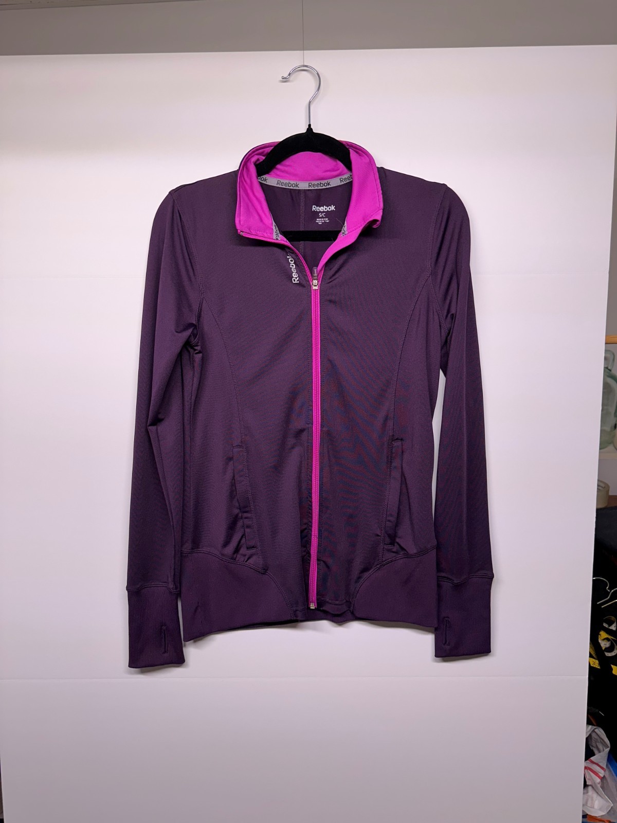 Reebok Women’s Full Zip Athletic Hoodie Purple Jacket Size S