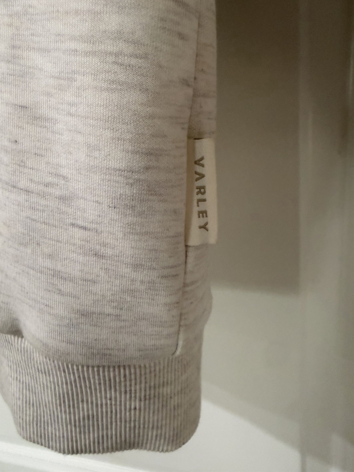 Varley Celeste DoubleSoft Button Through Sweatshirt Cardigan Oatmeal Large L