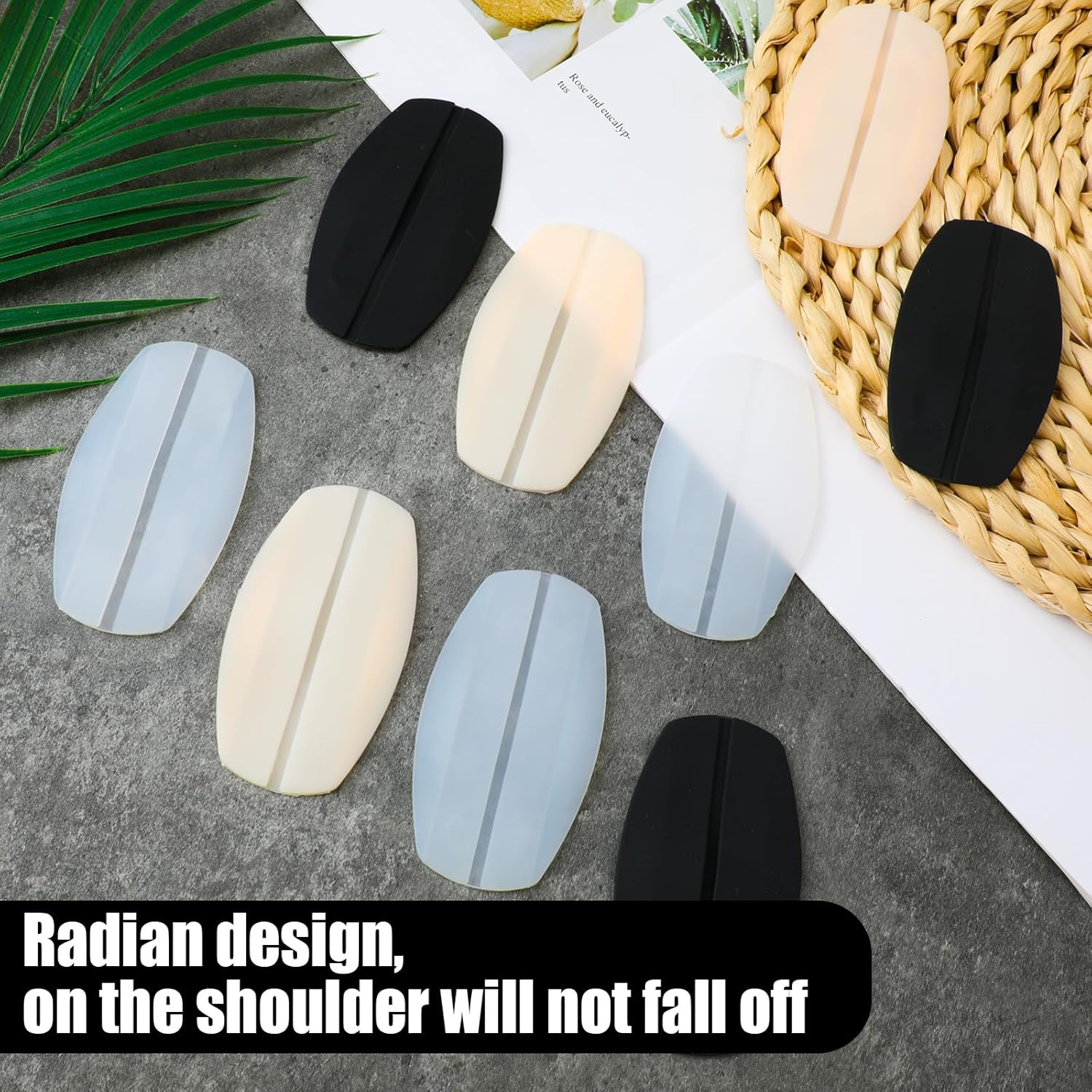 Silicone Bra Strap Cushions – 6 Pairs for Comfort and Slip Prevention