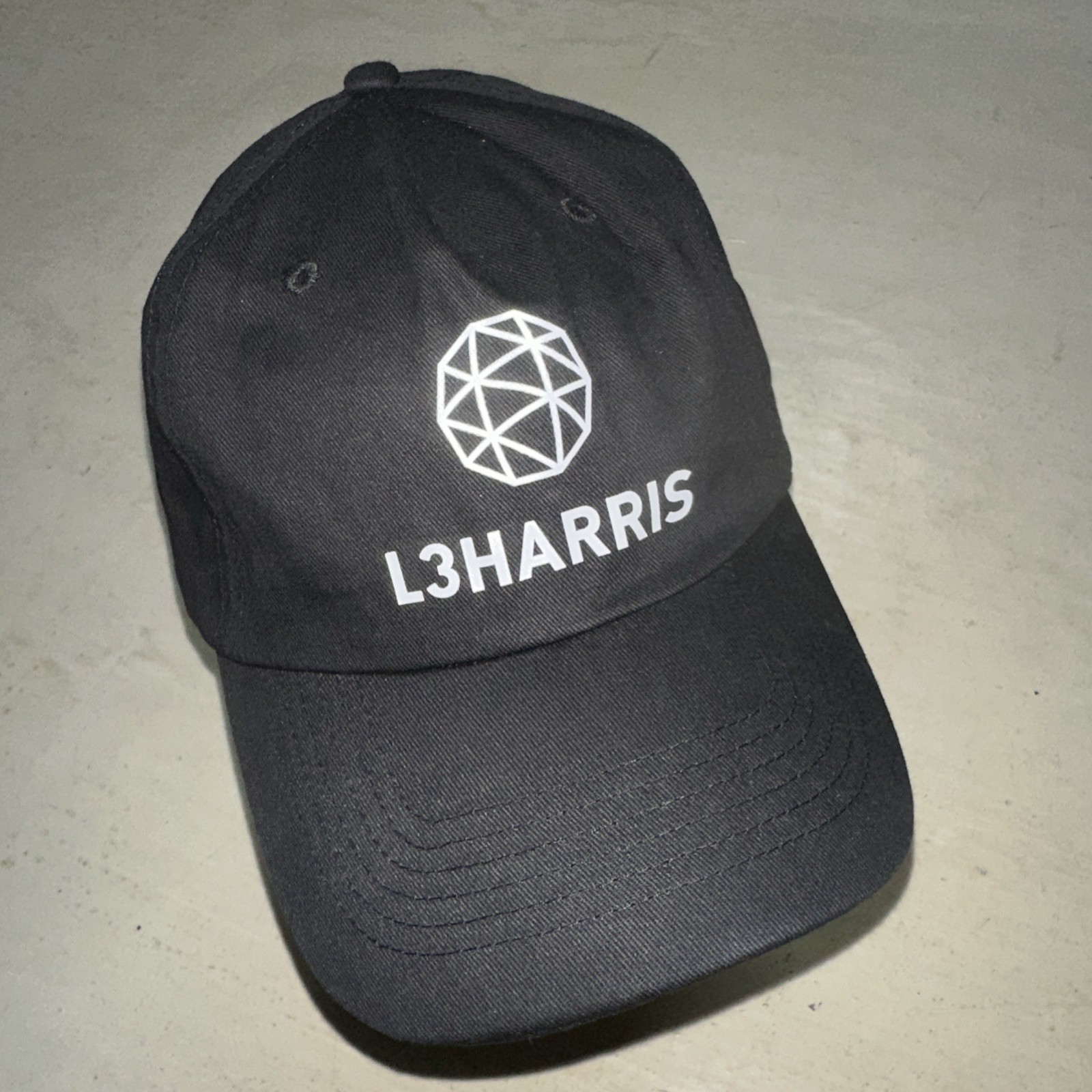 L3Harris Aircraft Logo Hat Baseball Cap Adjustable Black Lightweight Communicate