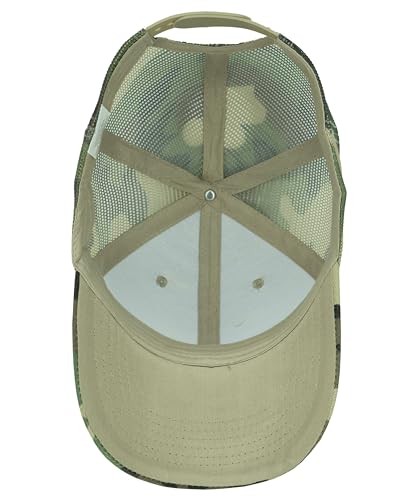 Gelante Mesh Trucker Baseball Cap Snapback Hat Structured Front Panel Woodland